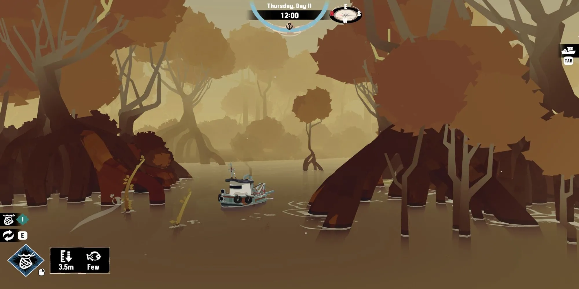 Lối chơi câu cá và khám phá trong game Dredge với bầu không khí bí ẩn