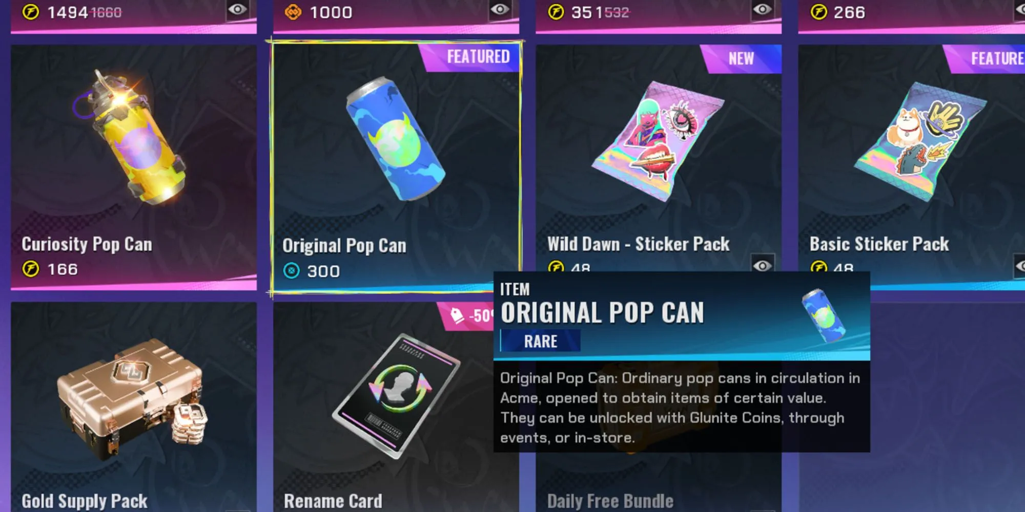 Lon Nước Ngọt Nguyên Bản (Original Pop Can) - một loại tiền tệ gacha trong FragPunk