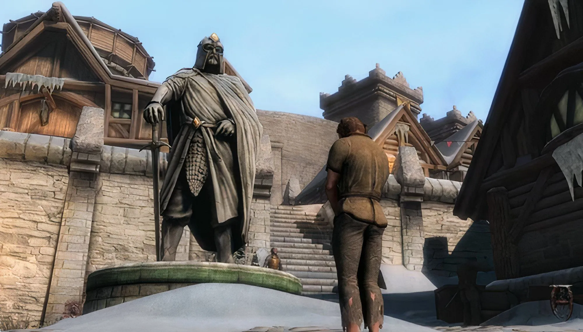Màn hình hiển thị môi trường trong dự án Skyblivion, bản mod tái tạo Oblivion trong Skyrim