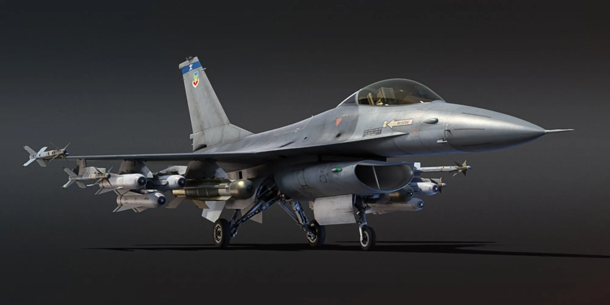 Máy bay F-16 trong tựa game đối thủ War Thunder.