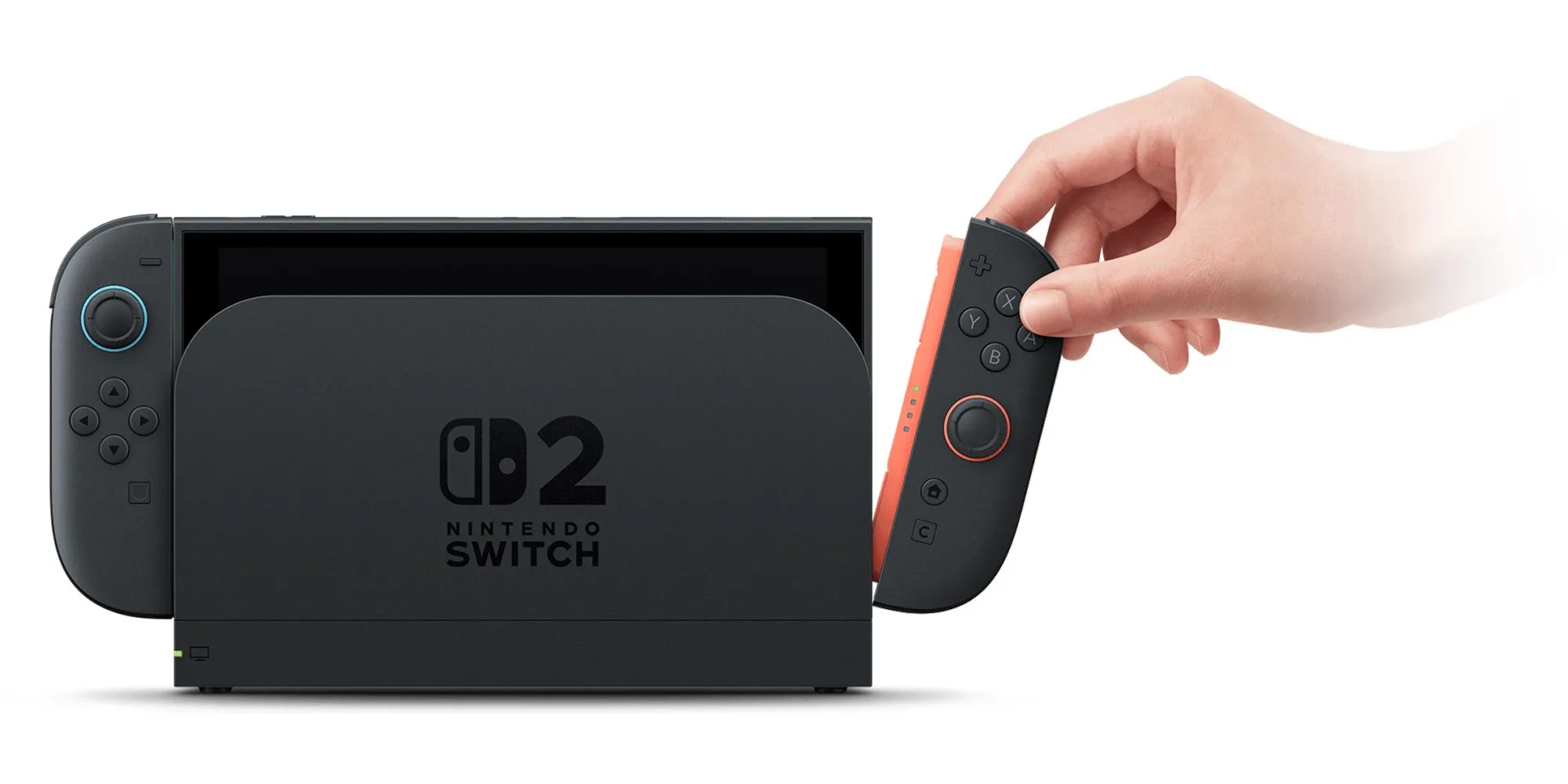 Máy chơi game Nintendo Switch 2 khi gắn vào đế (docked mode)