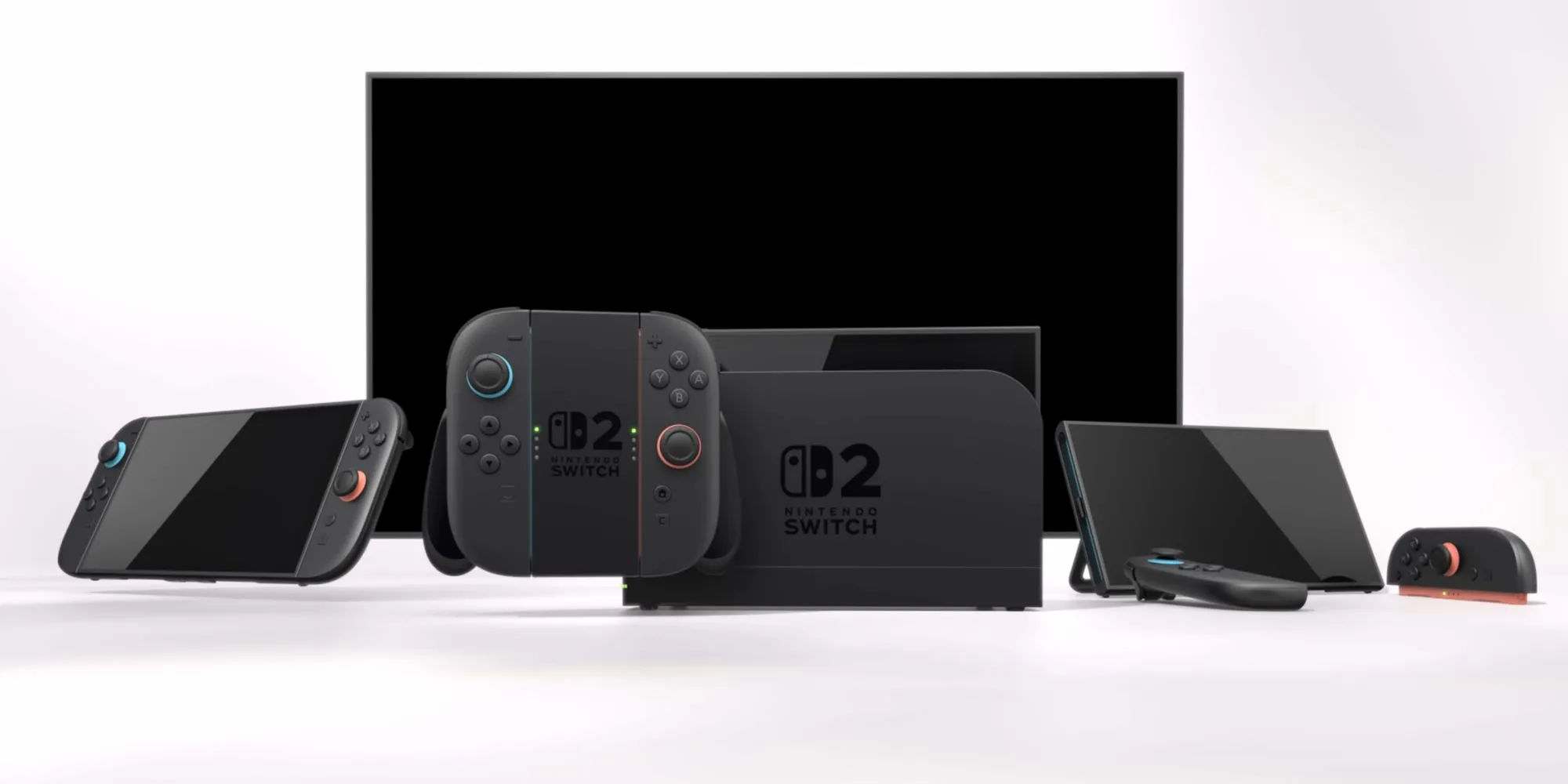 Máy chơi game Nintendo Switch 2 ở ba chế độ sử dụng: cầm tay, tabletop và docked