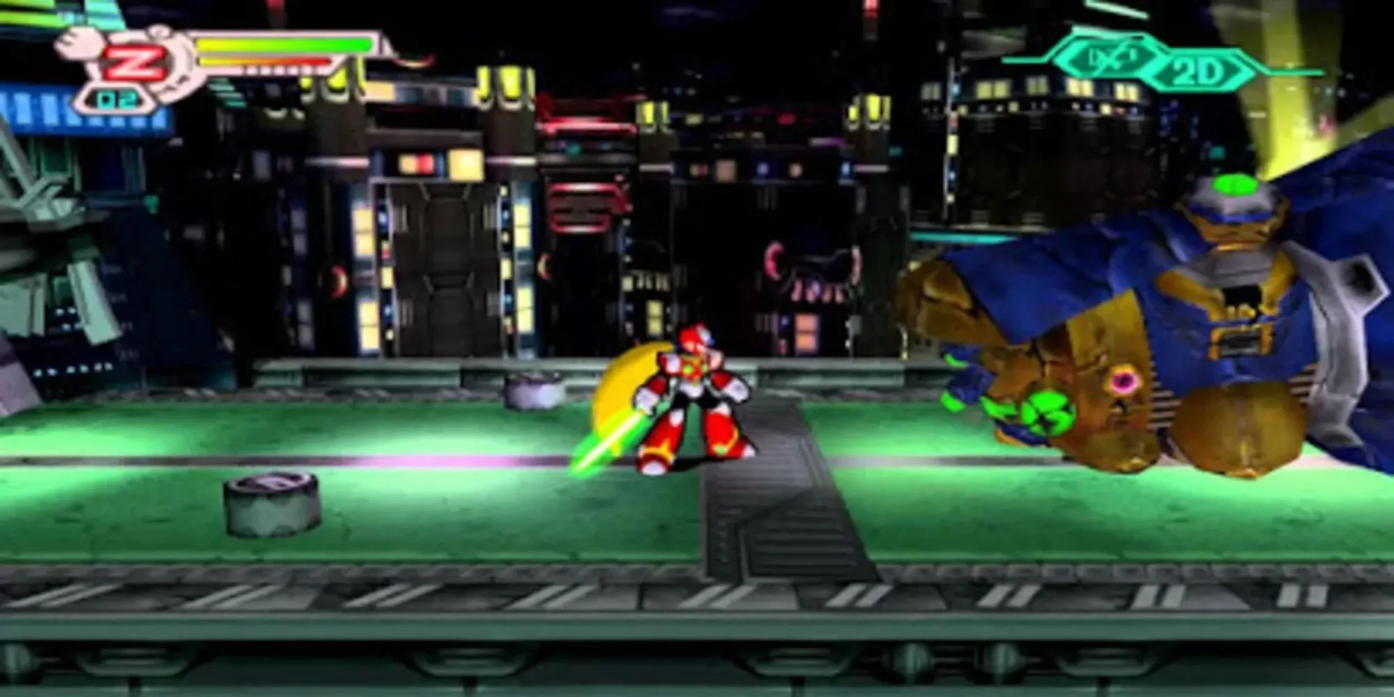 Mega Man X và Zero trong Mega Man X7 phiên bản PS2