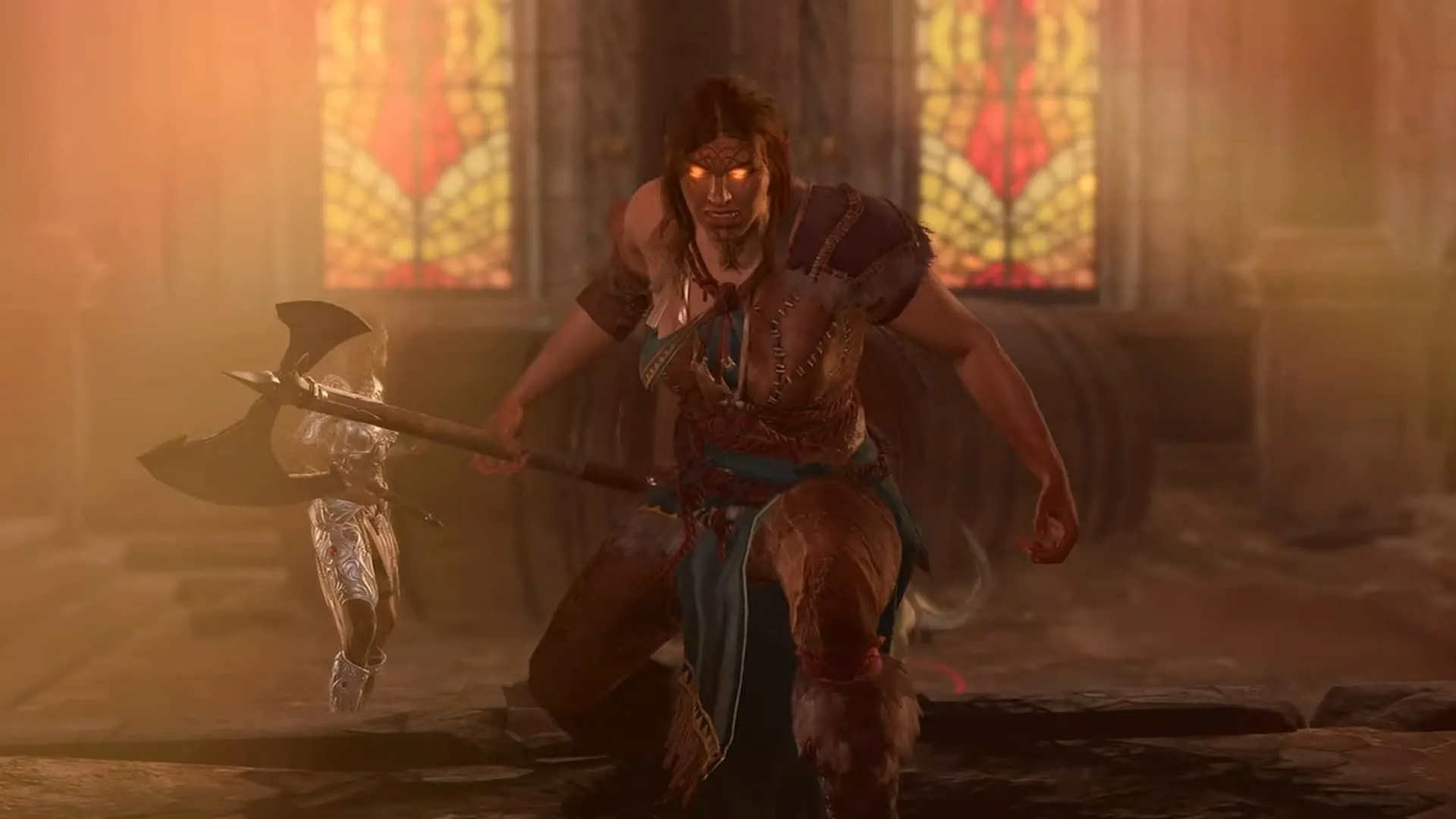Một Barbarian Path of the Giant thể hiện sức mạnh cận chiến trong Baldur's Gate 3