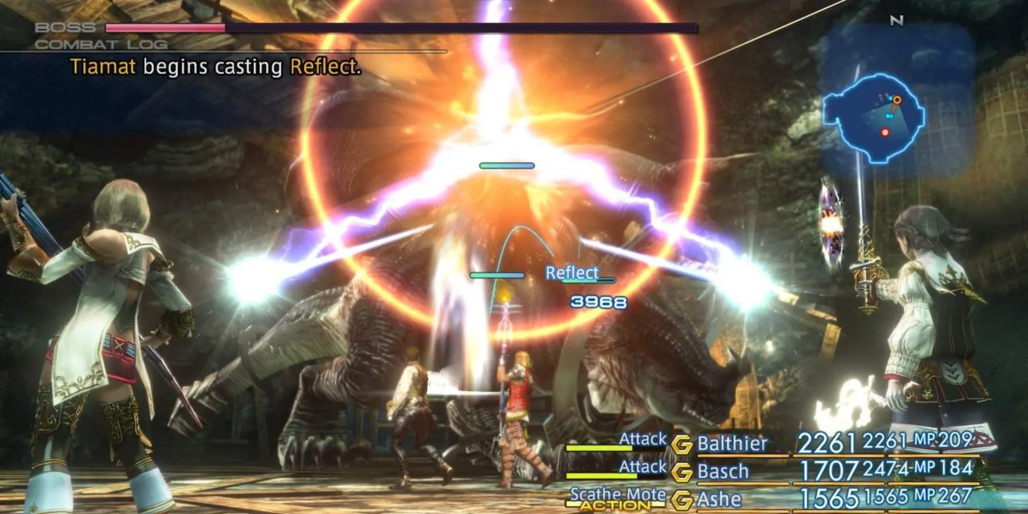 Một cảnh chiến đấu boss ấn tượng trong Final Fantasy XII