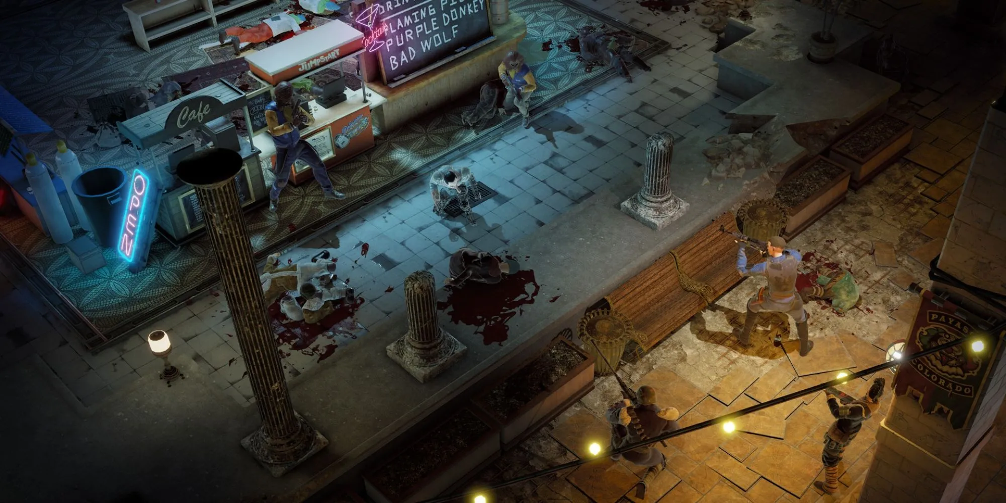 Một cảnh chiến đấu chiến thuật trong thế giới hậu tận thế của Wasteland 3