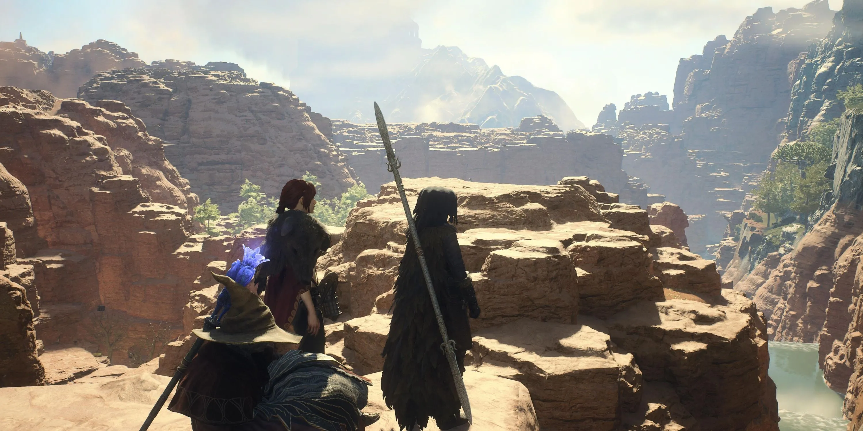 Một con rồng hùng vĩ bay lượn trên bầu trời Battahl trong Dragon's Dogma 2, báo hiệu hiểm nguy cận kề