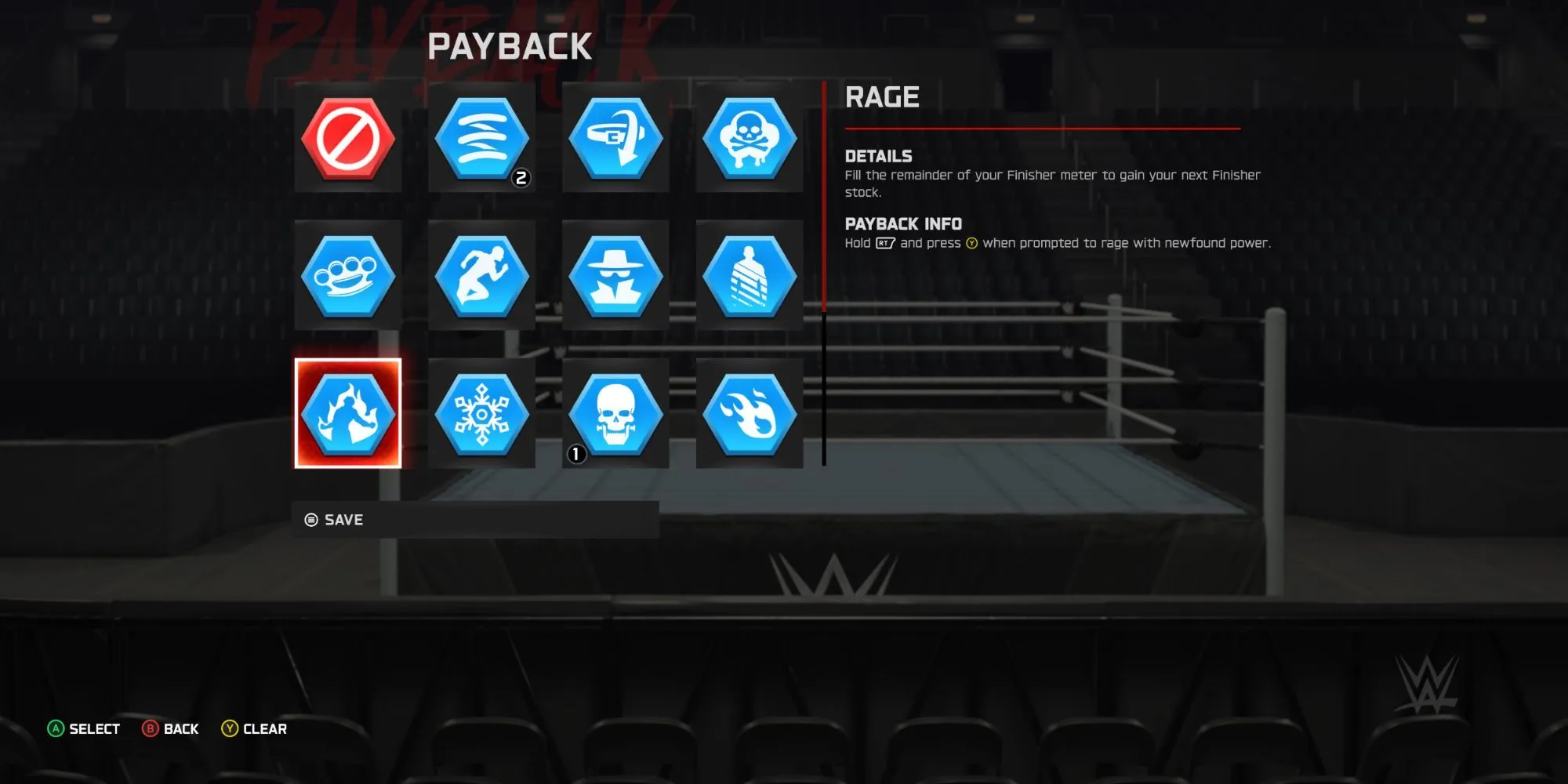 Một đô vật kích hoạt Payback trong trận đấu WWE 2K25