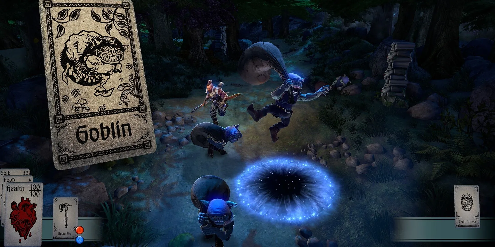 Một Goblin xuất hiện trong trận chiến của Hand of Fate