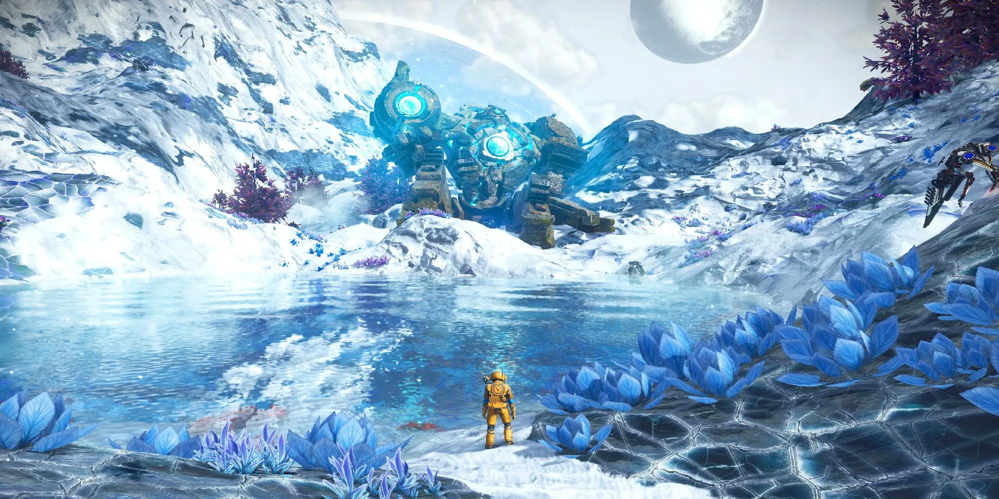 Một hành tinh với sinh vật ngoài hành tinh trong No Man's Sky