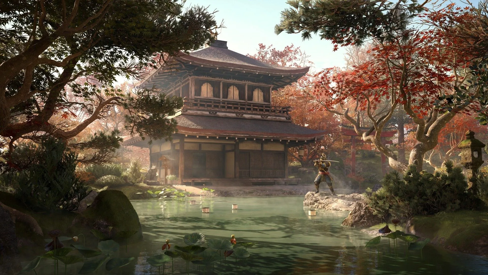Một hình ảnh quảng bá khác của Assassin's Creed Shadows, thể hiện không khí và đồ họa của game