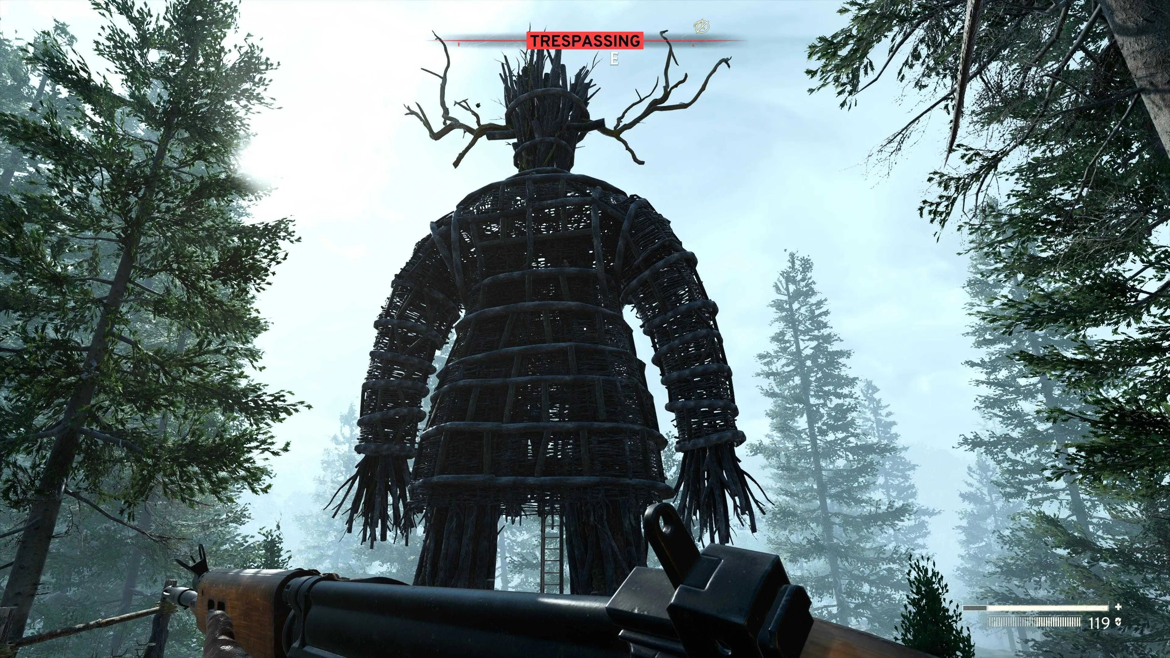 Một hình nộm Wicker Man rùng rợn trong bối cảnh Atomfall