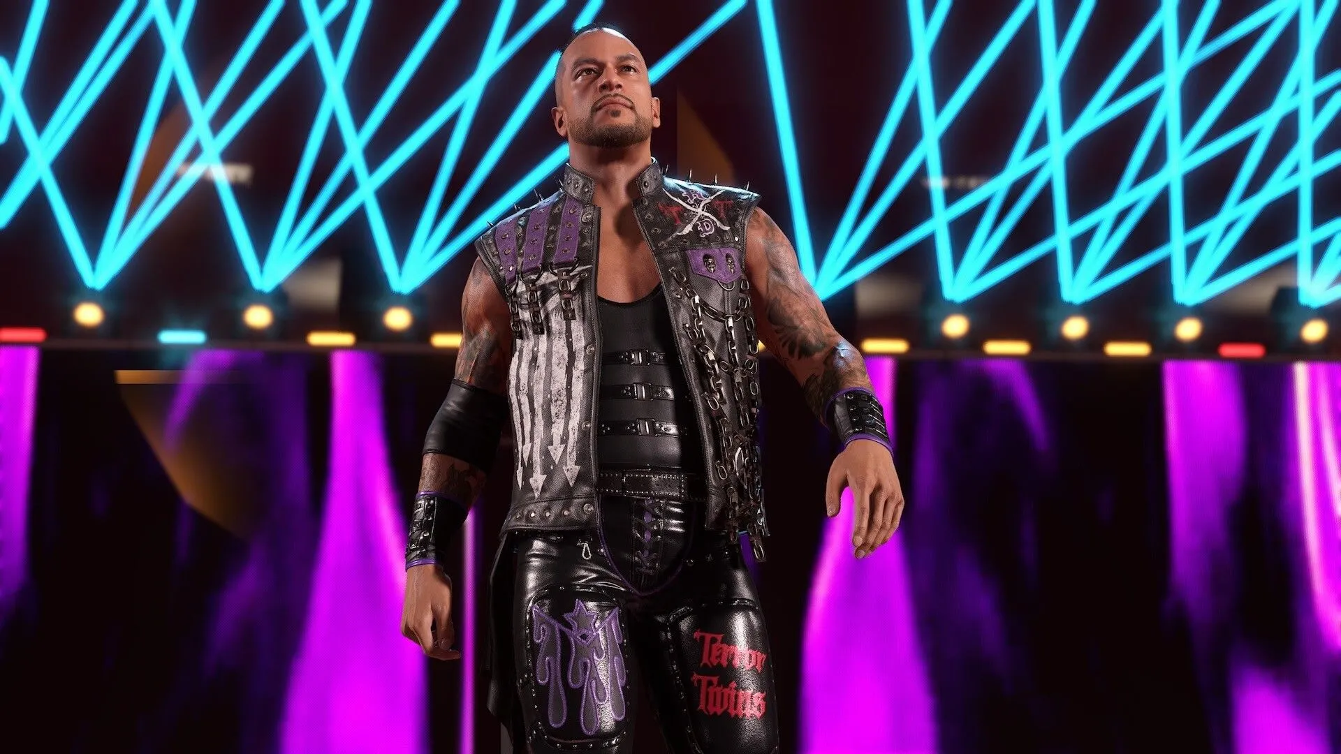 Một pha hành động kịch tính trong trận đấu của WWE 2K25