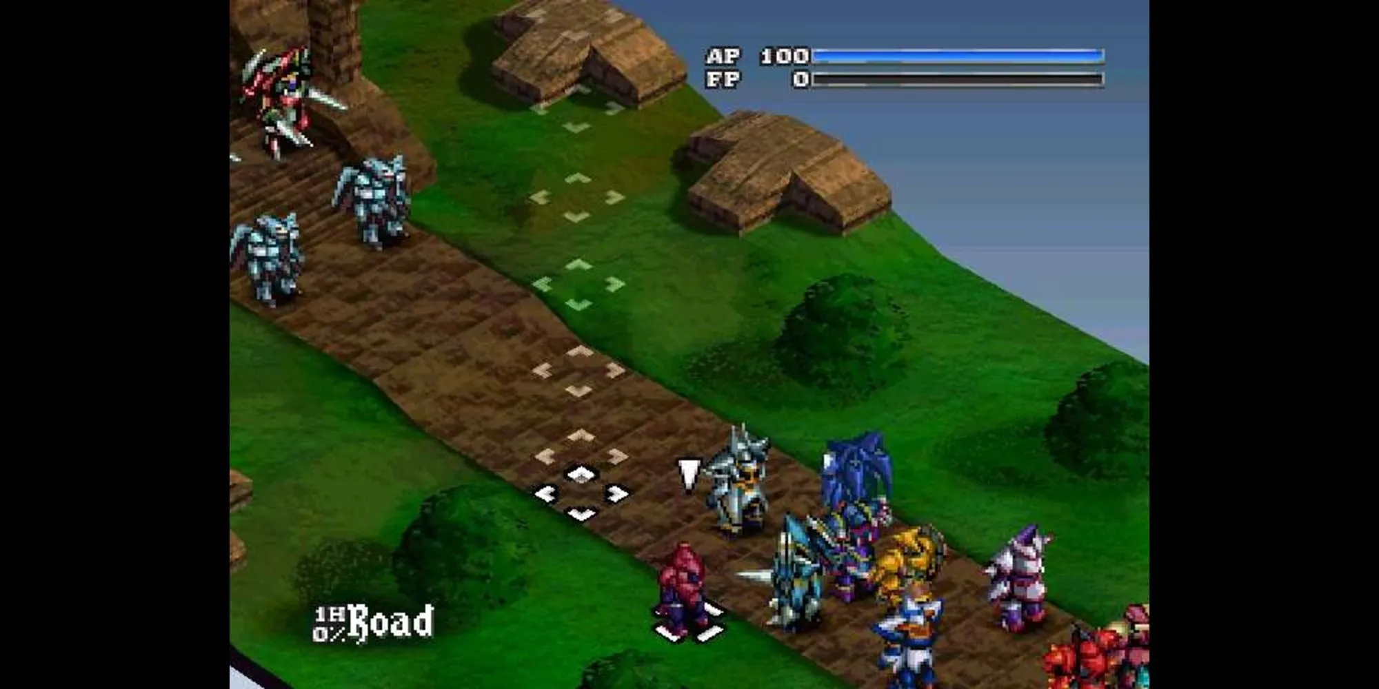 Một trận chiến giữa các robot trong game Vanguard Bandits trên PlayStation