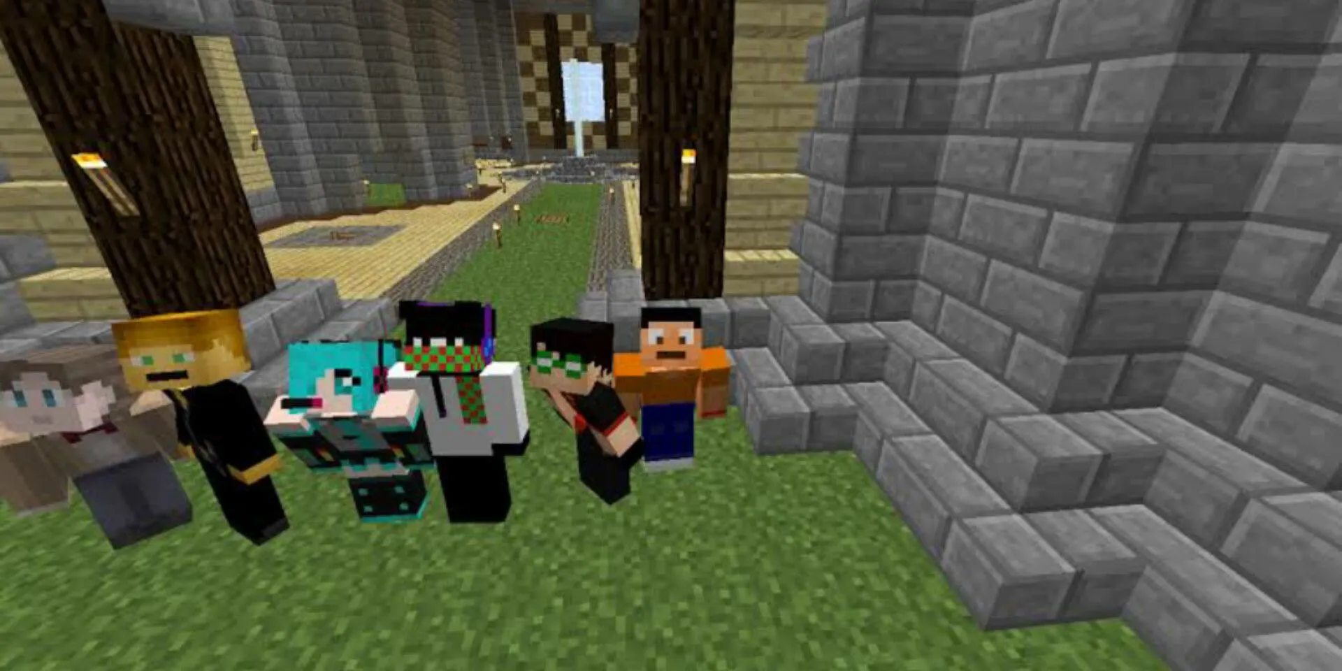 Người chơi cùng nhau xây dựng và khám phá thế giới trong game Minecraft