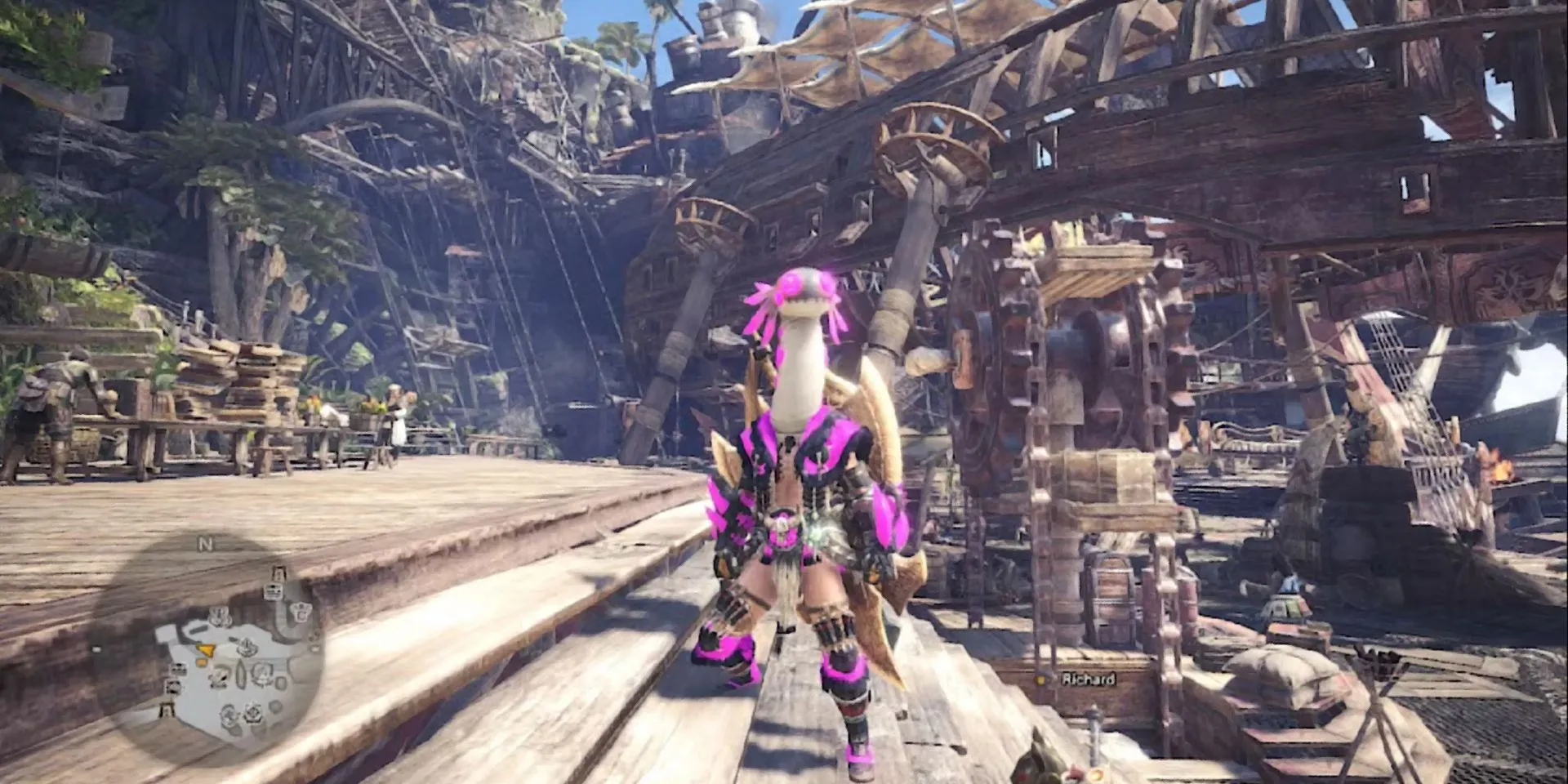 Người chơi đội Mũ Wiggler lắc lư trong Monster Hunter World