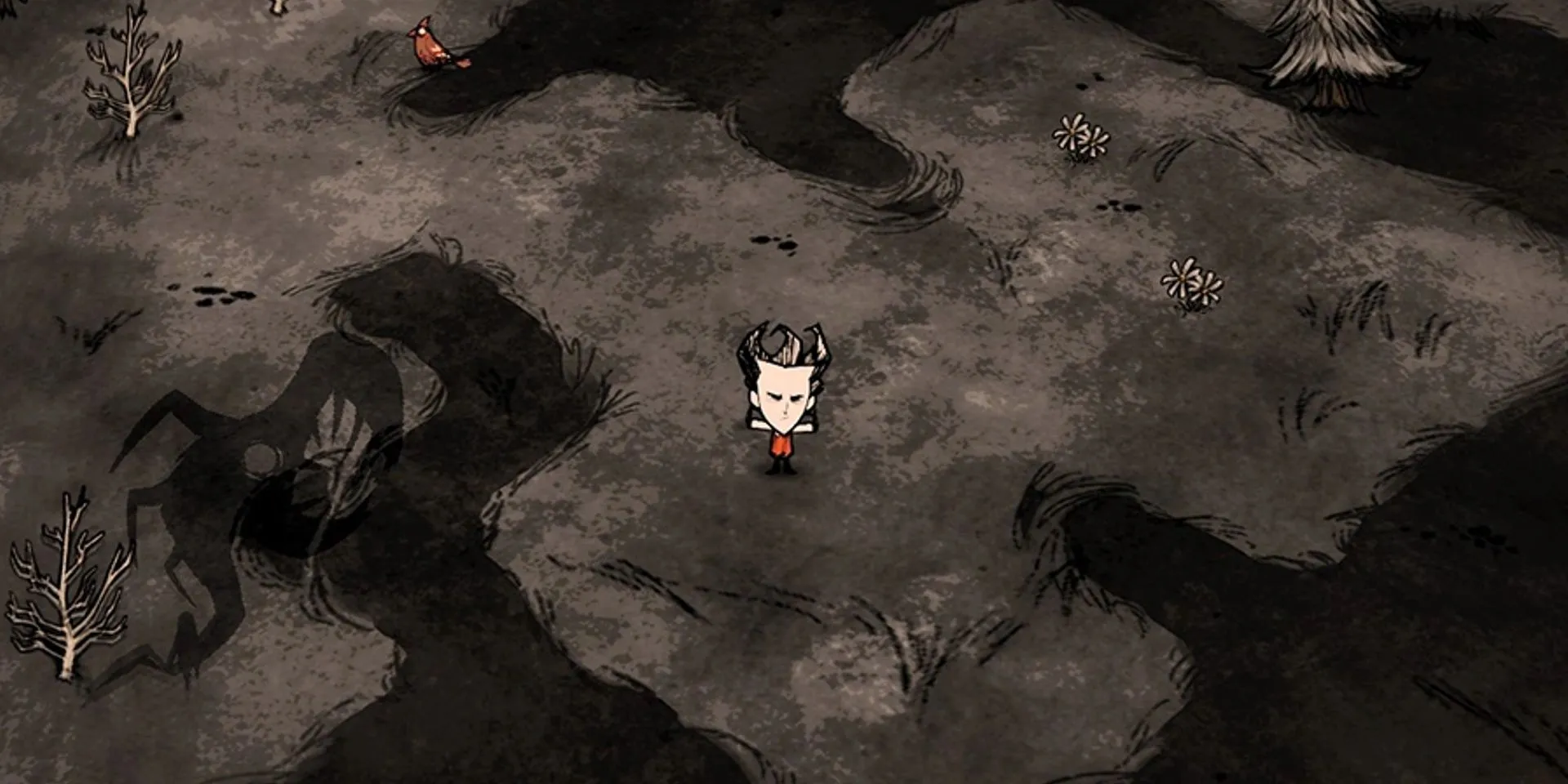 Nhân vật bị suy giảm sự tỉnh táo trong game sinh tồn Don't Starve