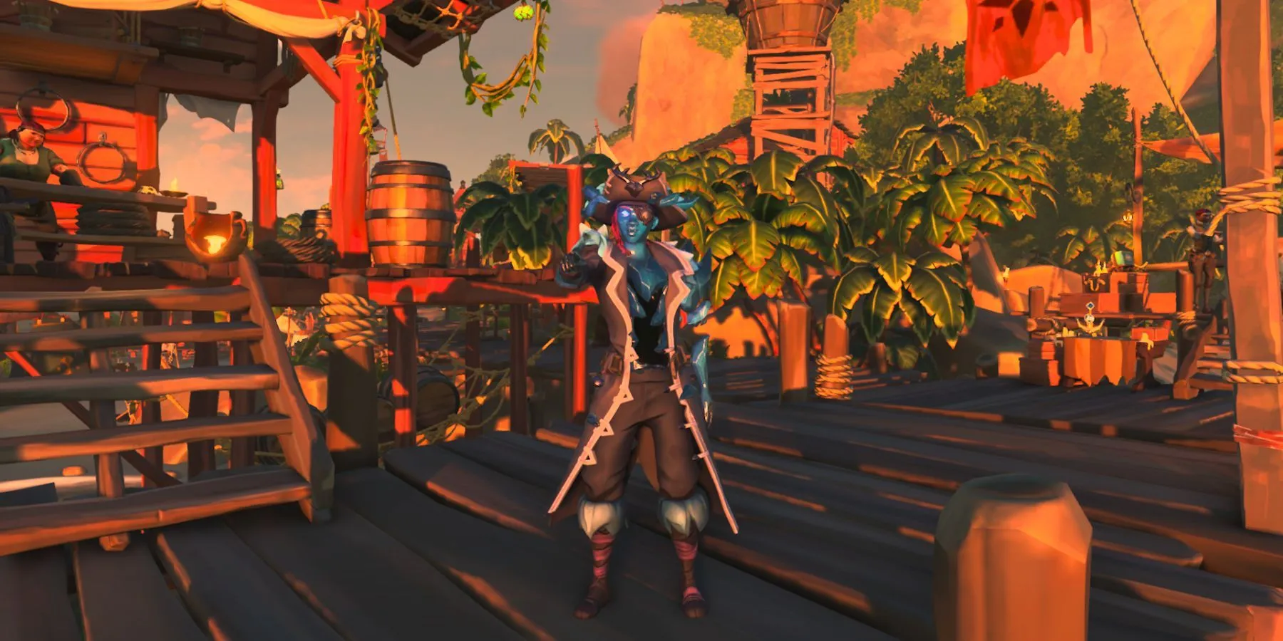 Nhân vật cướp biển Sea of Thieves với trang phục Băng Giá Lén Lút