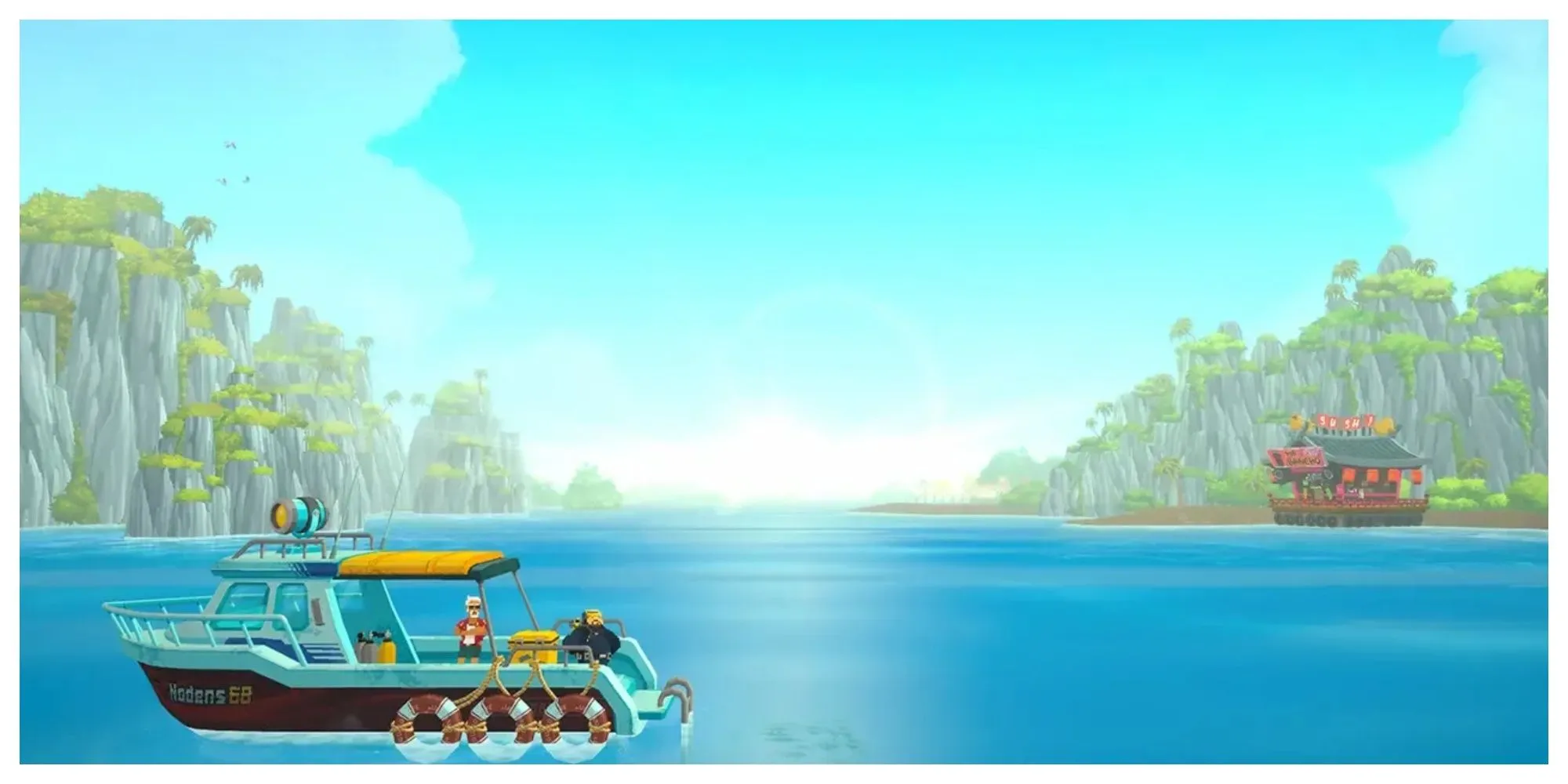 Nhân vật Dave đang lặn biển khám phá trong Dave the Diver, một tựa game Nexon được yêu thích