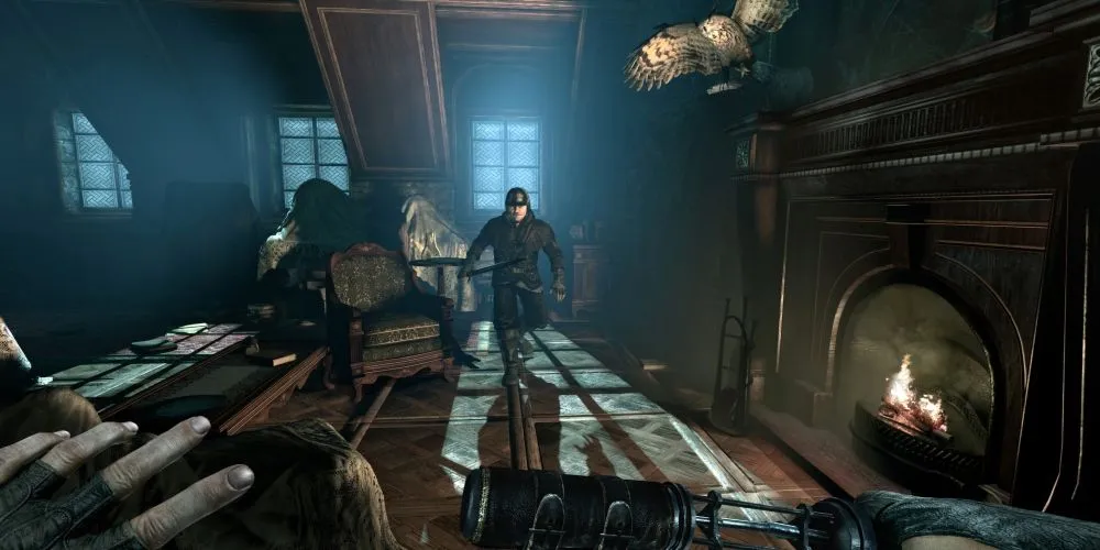Nhân vật Garrett, bậc thầy đạo chích, chuẩn bị hành động trong game Thief 2014
