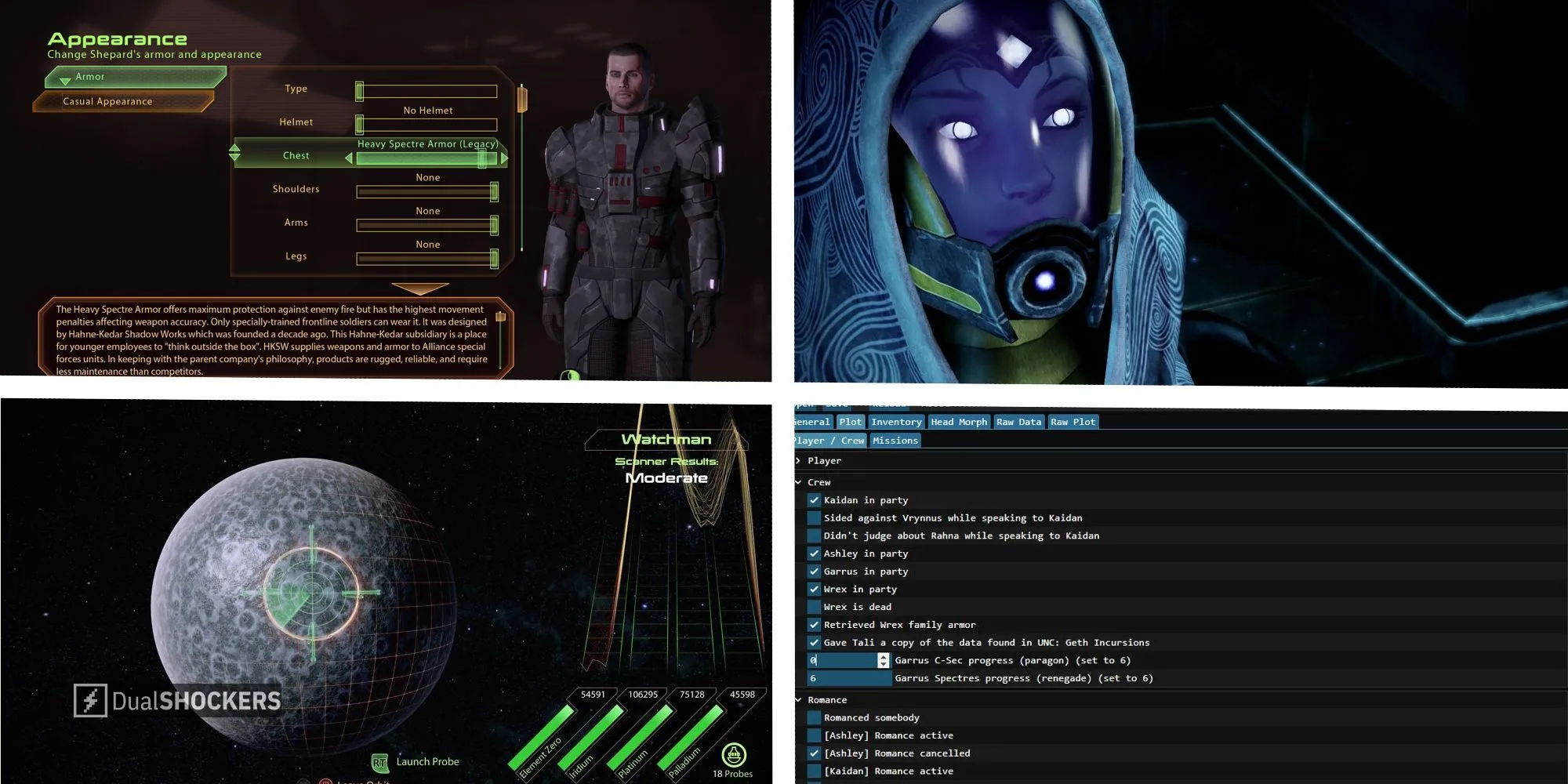 Nhân vật Mass Effect với các mod nâng cấp đồ họa và tùy chỉnh
