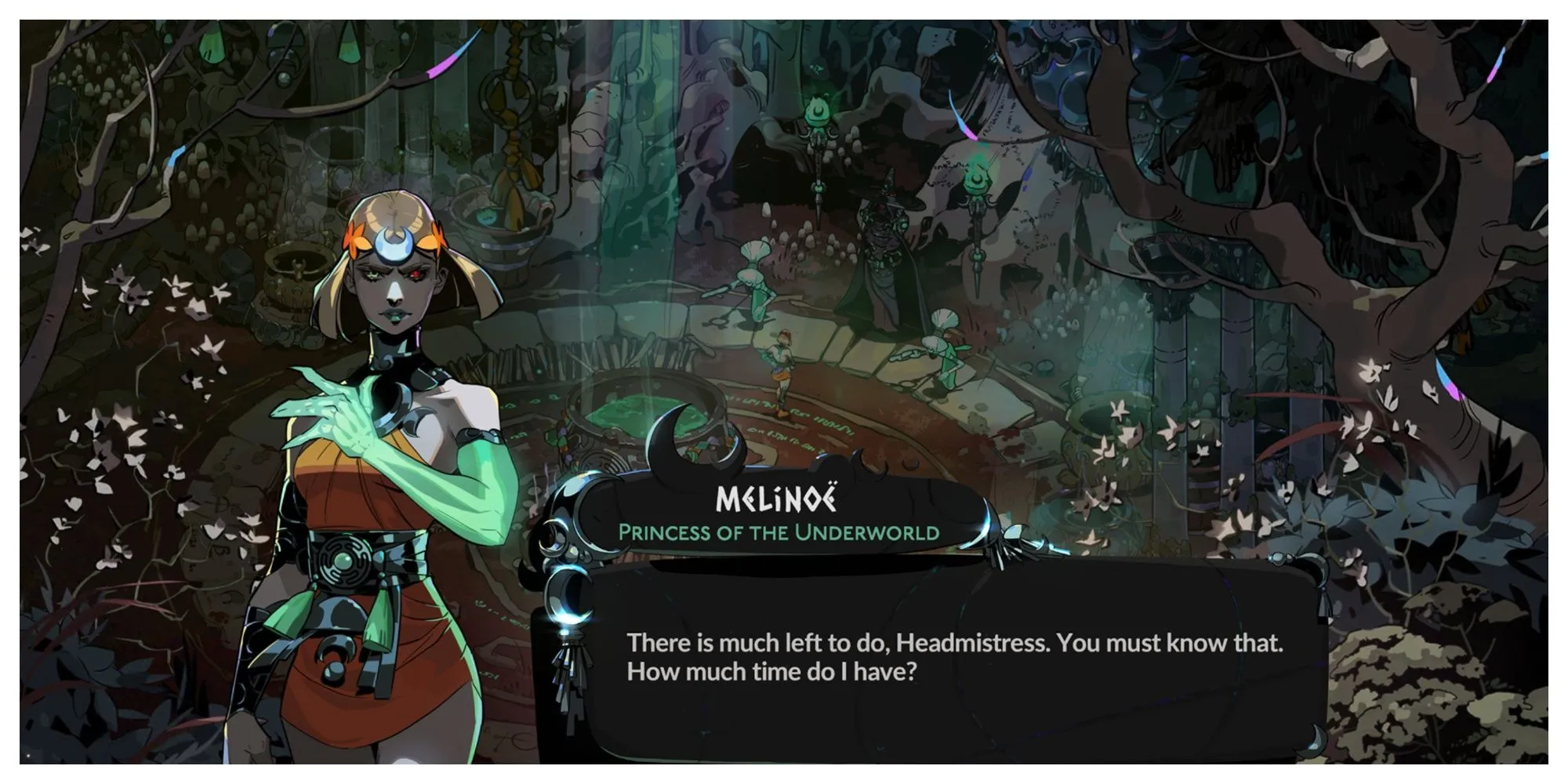 Nhân vật Melinoë chiến đấu trong bối cảnh âm u của Hades II trên Nintendo Switch 2