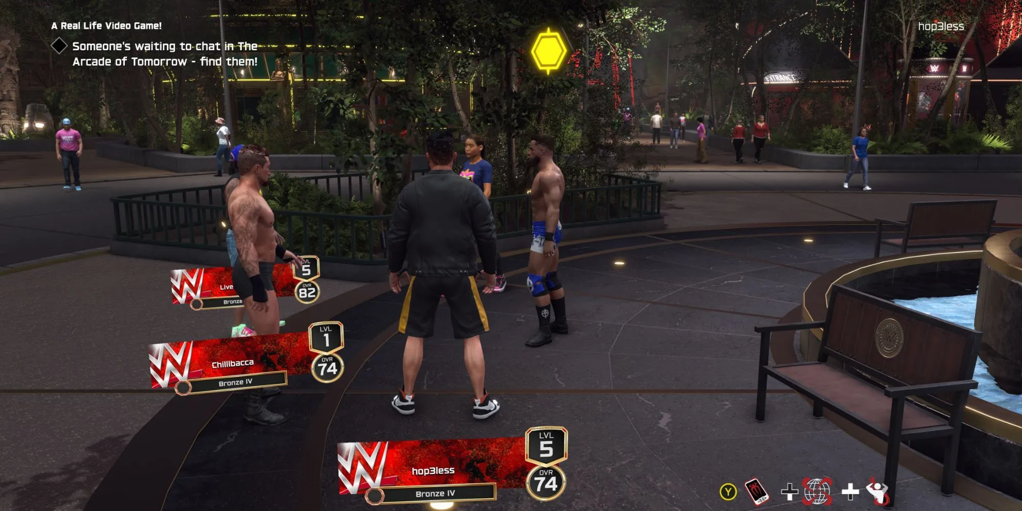 Nhân vật MySUPERSTAR đối mặt Austin Theory trong chế độ The Island WWE 2K25