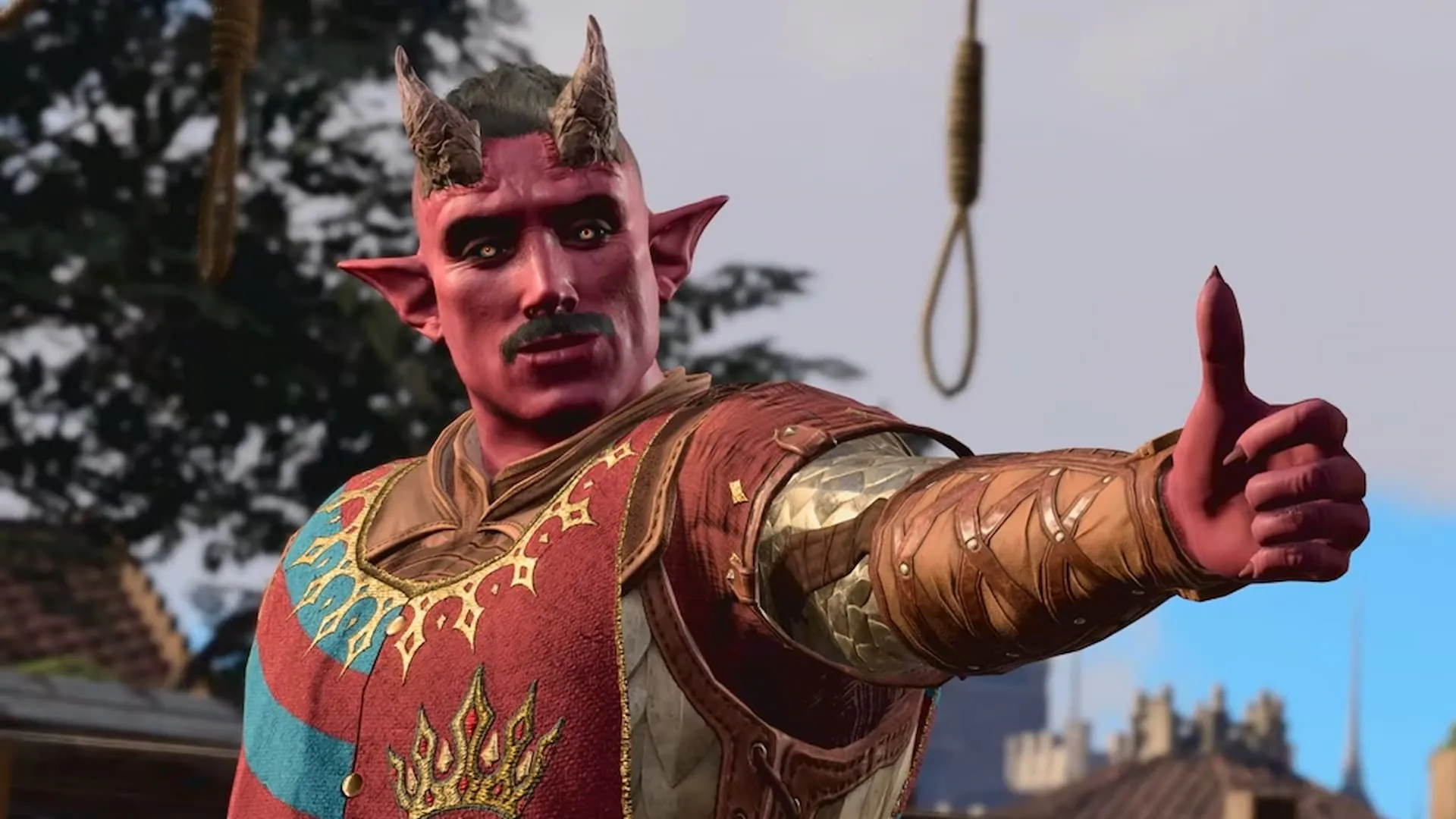 Nhân vật Paladin trong Baldur's Gate 3 với bộ giáp vàng và khiên đặc trưng