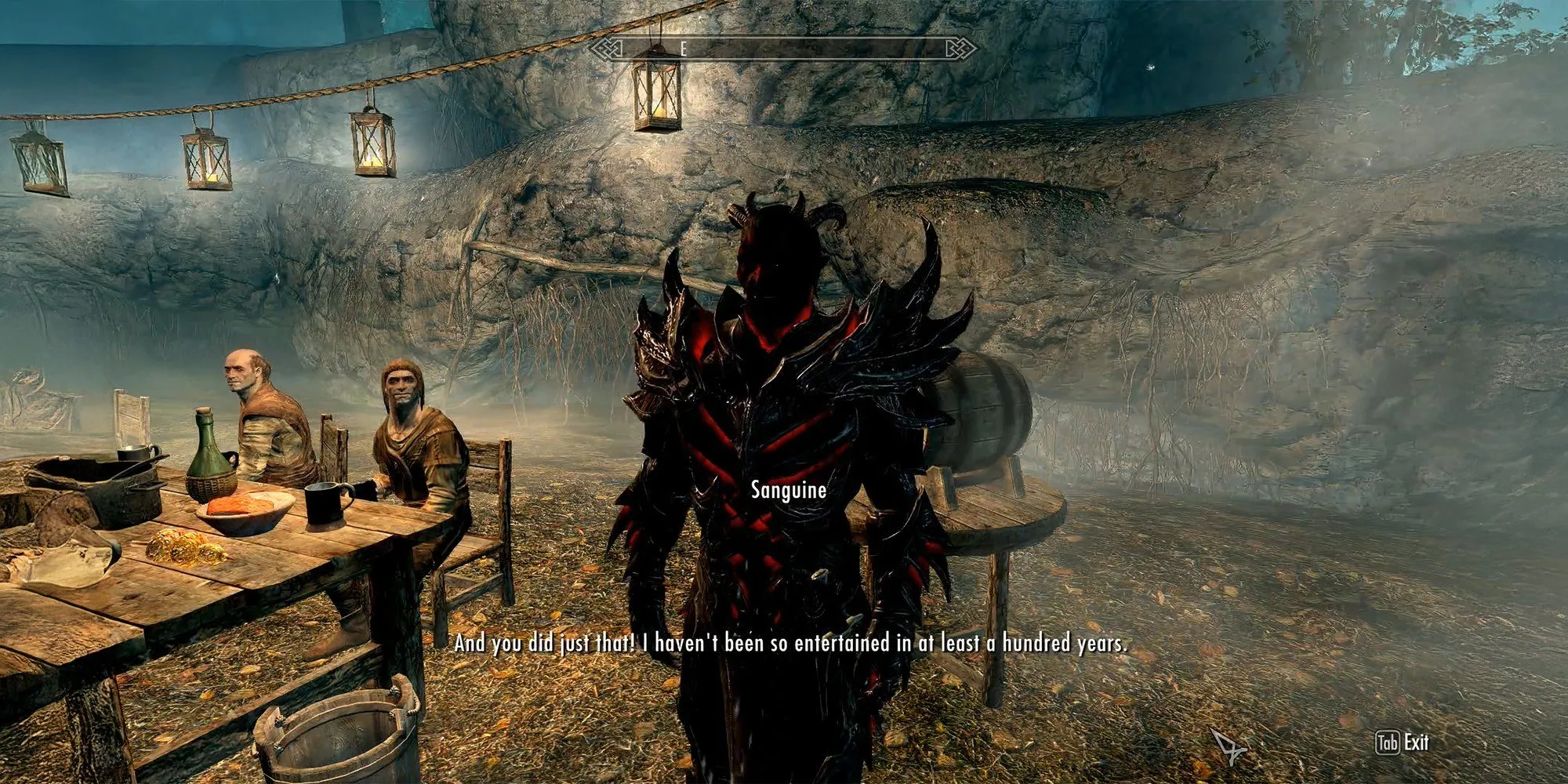 Nhiệm vụ thử thách uống rượu với Sanguine trong Skyrim