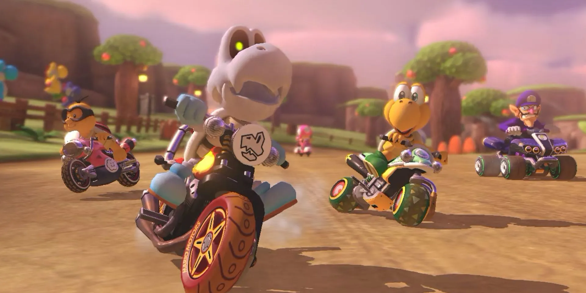 Nhiều tay đua trong Mario Kart 8 Deluxe trên đường đua