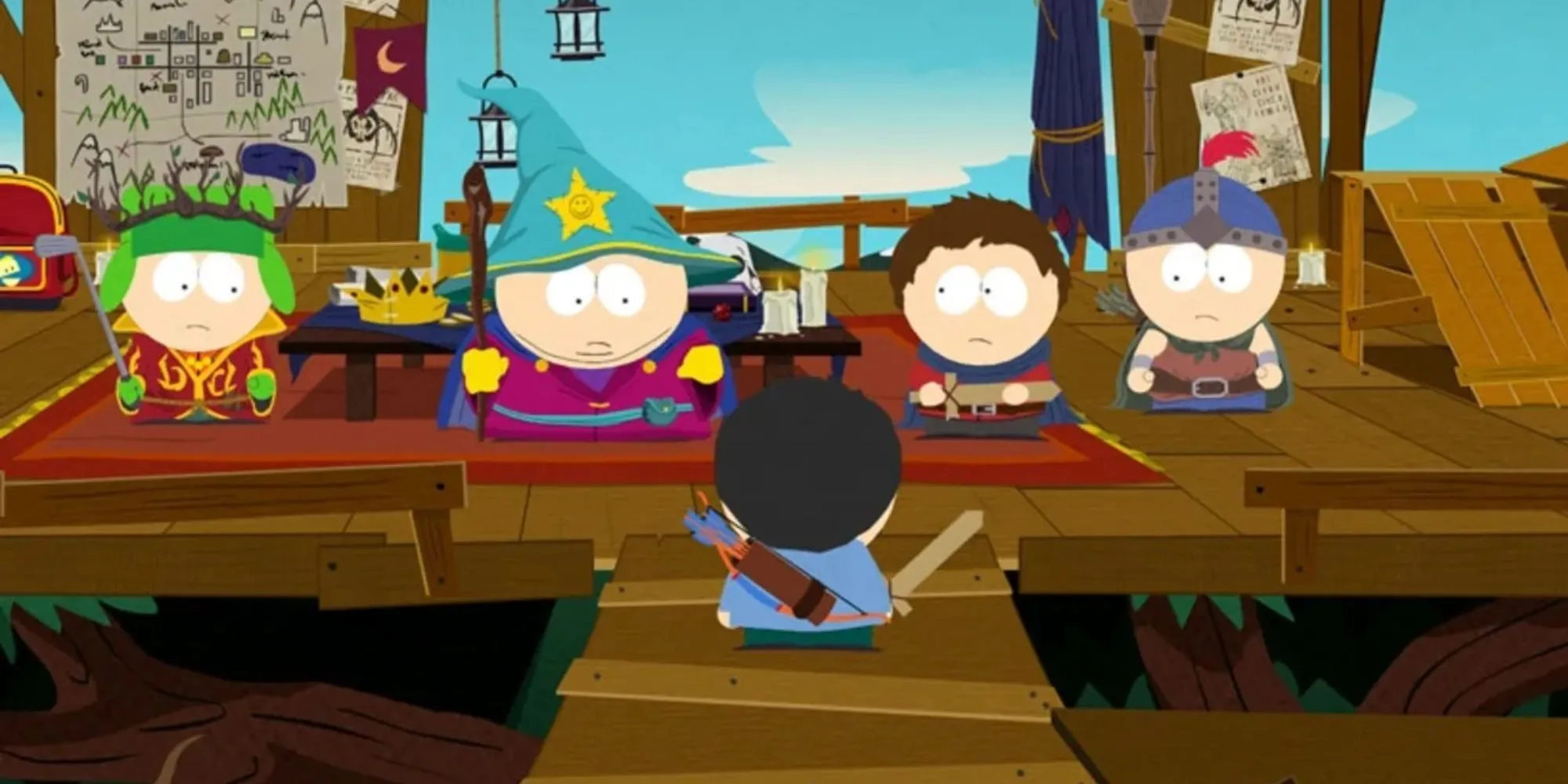 Nhóm bạn Cartman, Kyle, Stan, Kenny từ South Park đang tụ tập