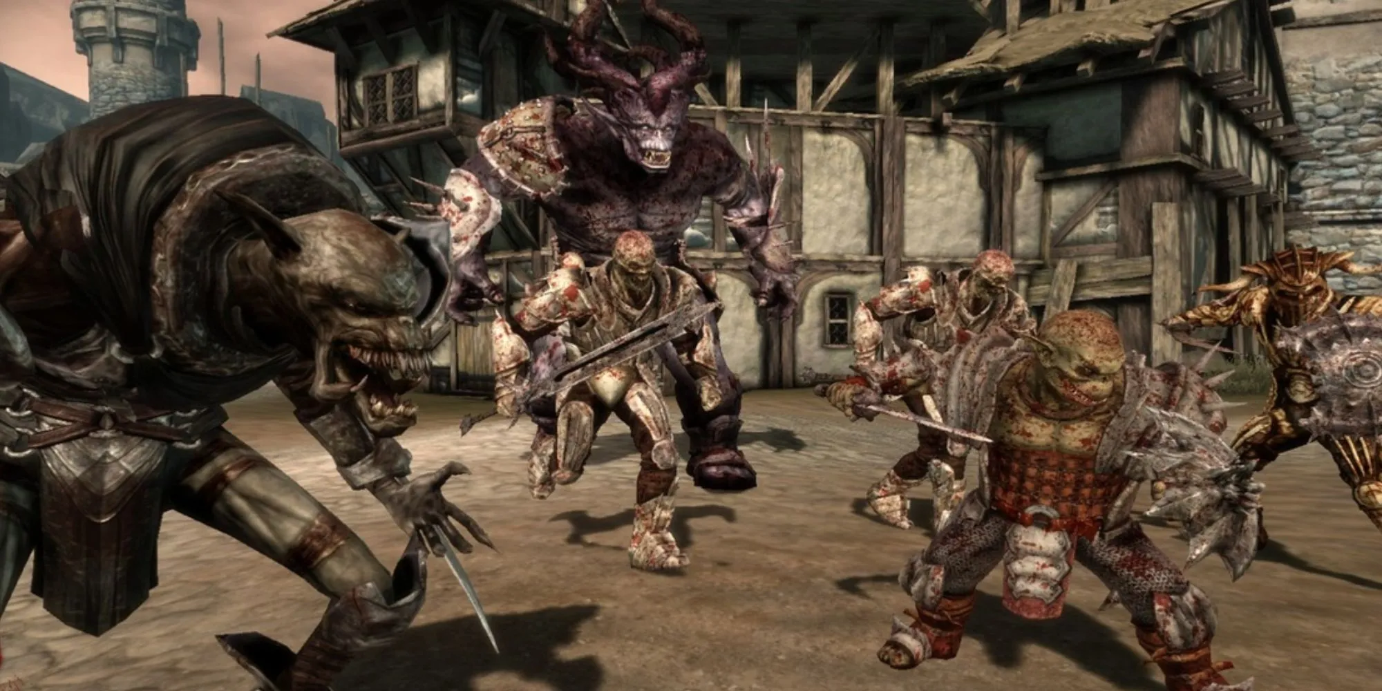 Nhóm Darkspawn đang tấn công trong game Dragon Age Origins