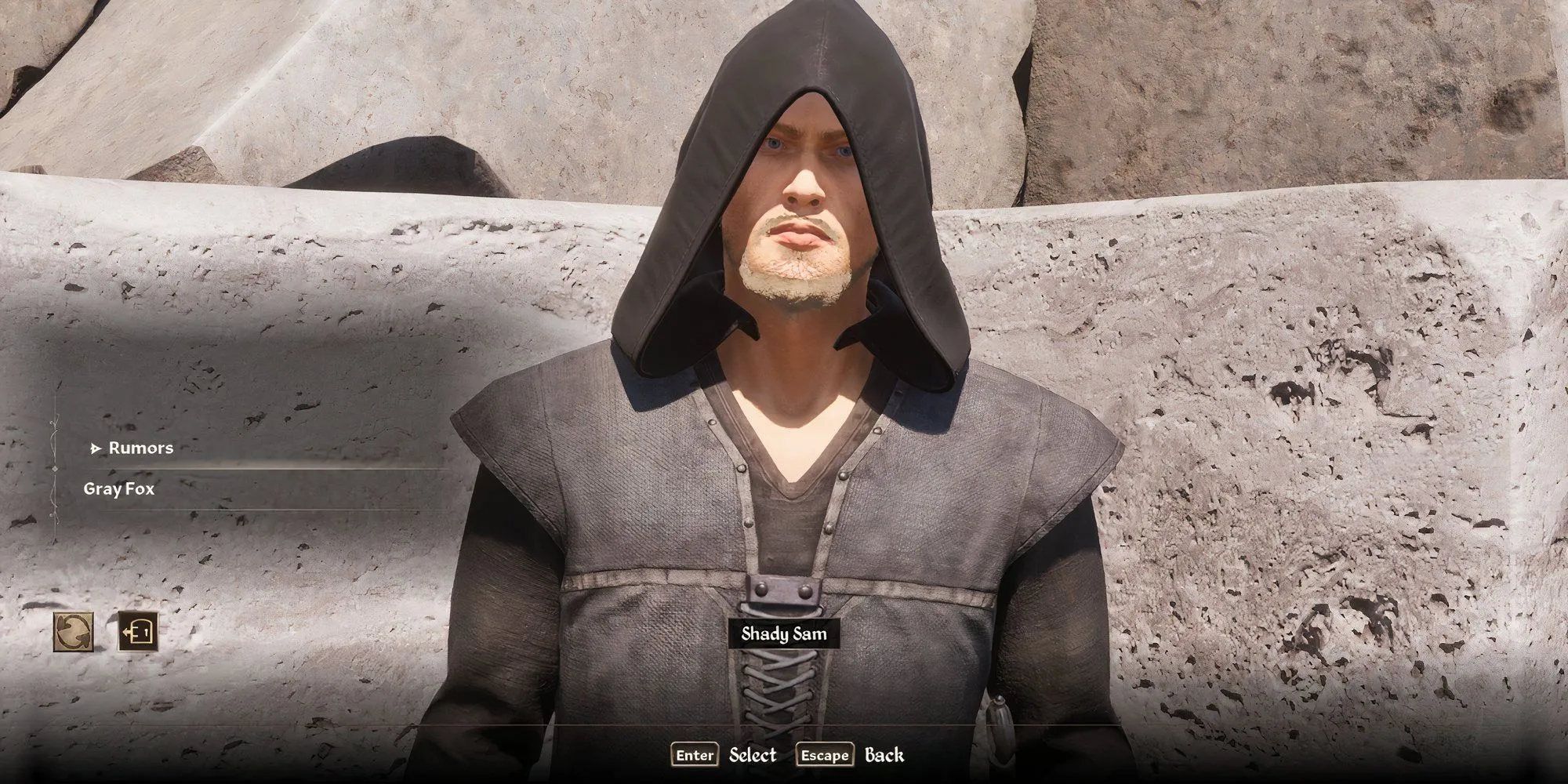 NPC Shady Sam, người bán dụng cụ mở khóa trong Oblivion Remastered.