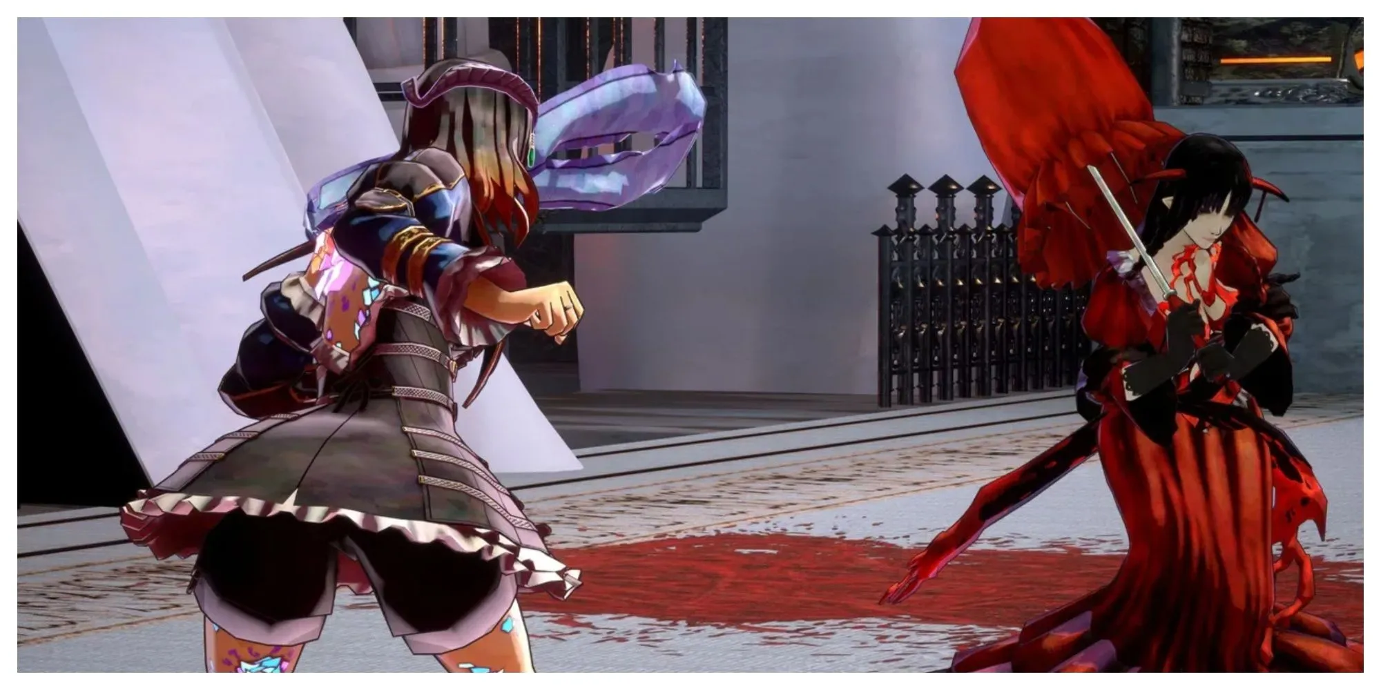 Nữ bá tước ma cà rồng Bloodless trong Bloodstained Ritual of the Night sử dụng ma thuật máu
