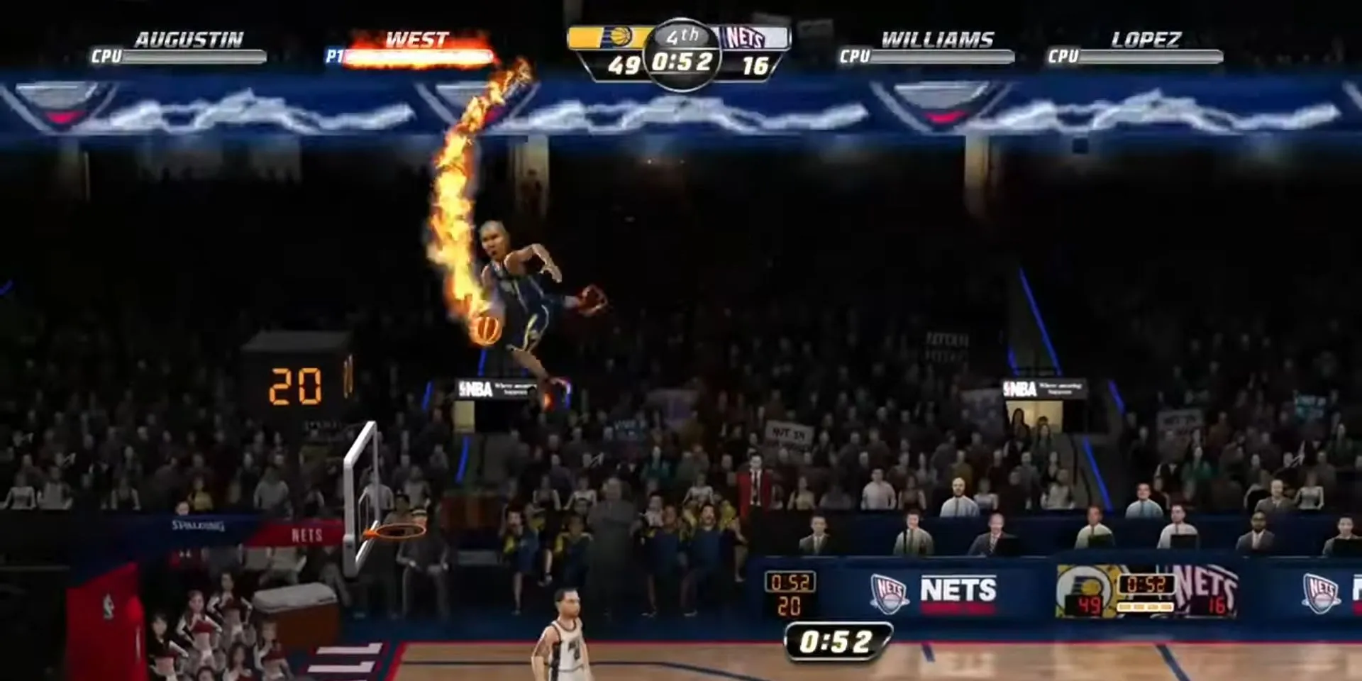Pha úp rổ bùng cháy trong NBA Jam 2010