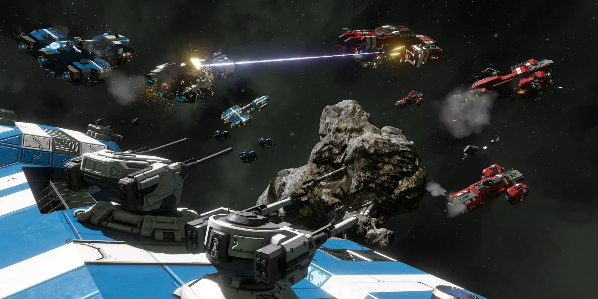 Phi thuyền không gian tự chế tạo trong Space Engineers đang bay gần một hành tinh