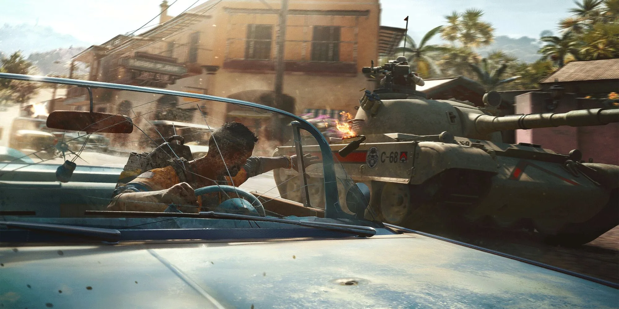 Phương tiện chiến đấu trong Far Cry 6 - Lái xe hơi ném bom xăng