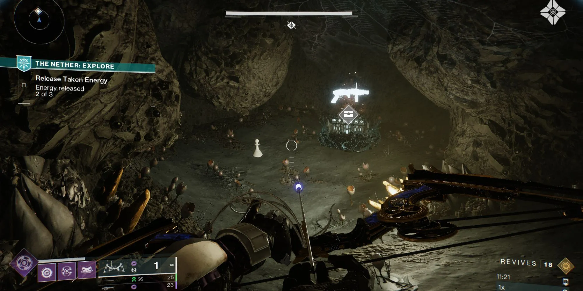 Quân cờ bí ẩn Destiny 2 bên trong căn phòng nhỏ ở The Founts, Nether