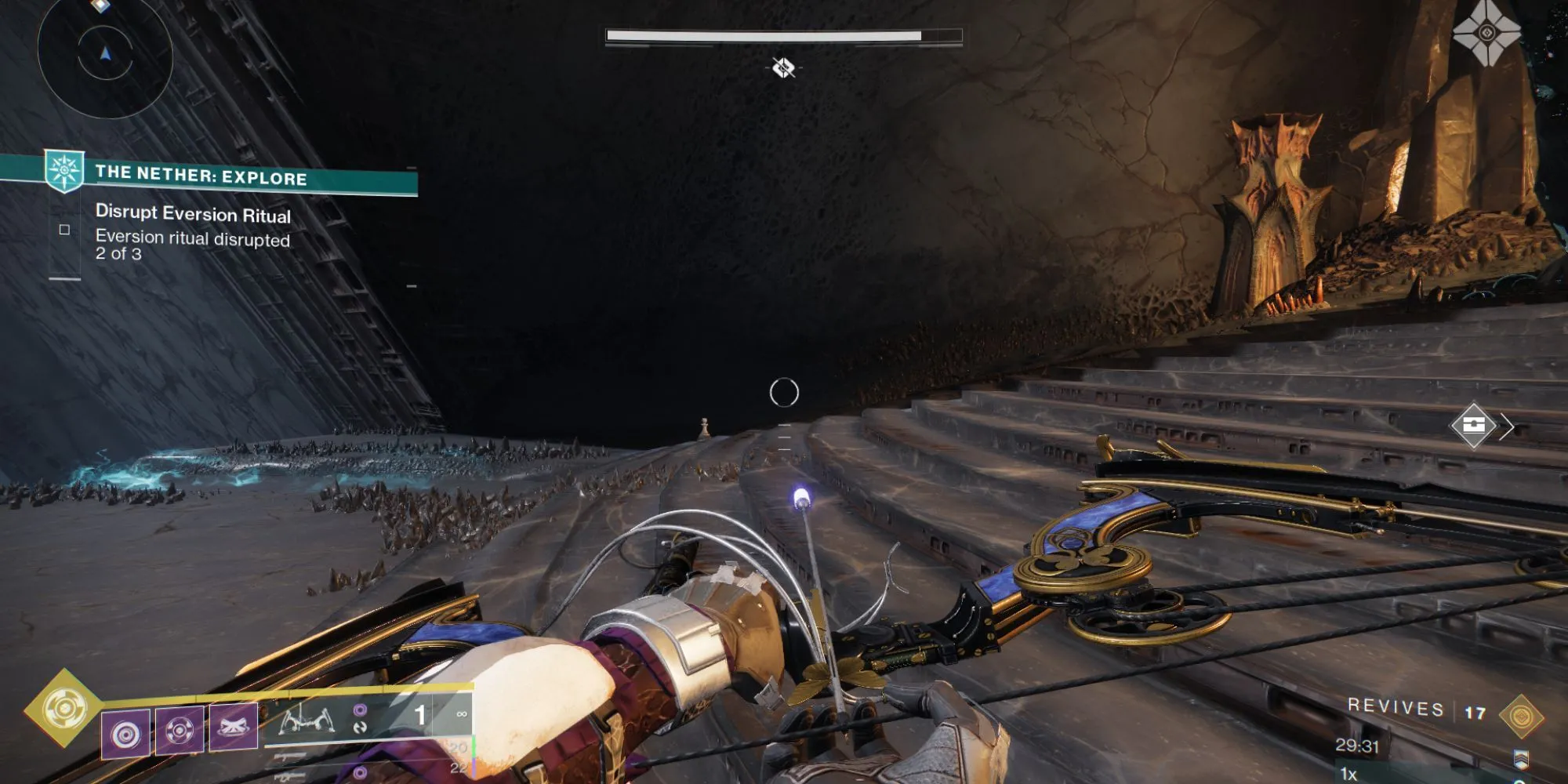 Quân cờ bí ẩn Destiny 2 gần điểm xuất hiện Ogre trùm ẩn ở Trenchway, Nether