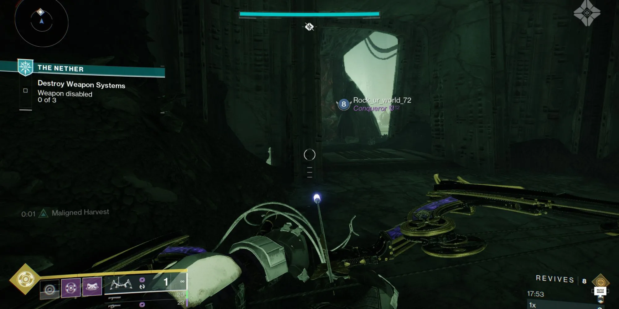 Quân cờ bí ẩn Destiny 2 phía sau cánh cửa ở cuối khu vực Hall of Souls, Nether