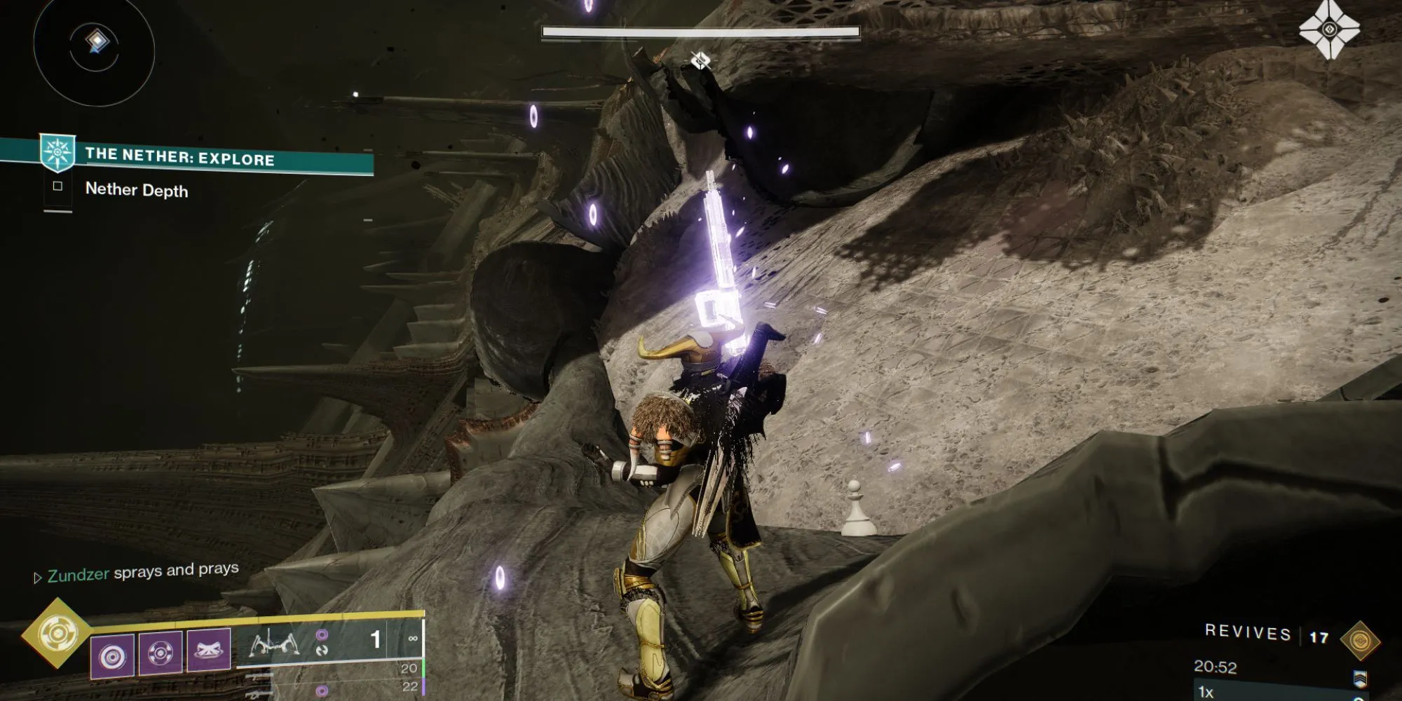 Quân cờ bí ẩn Destiny 2 trên vỏ tàu Dreadnaught bong tróc ở Trenchway, Nether