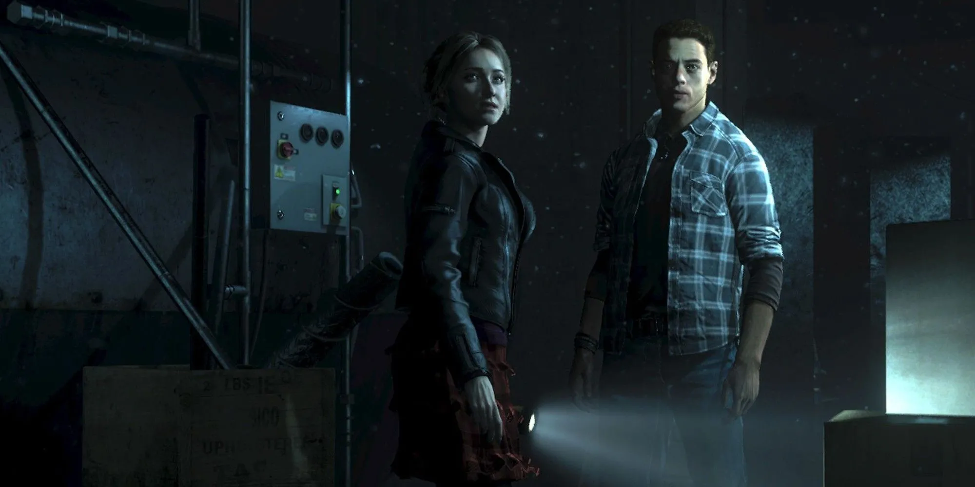 Rami Malek vai Joshua và Hayden Panettiere vai Sam trong Until Dawn.
