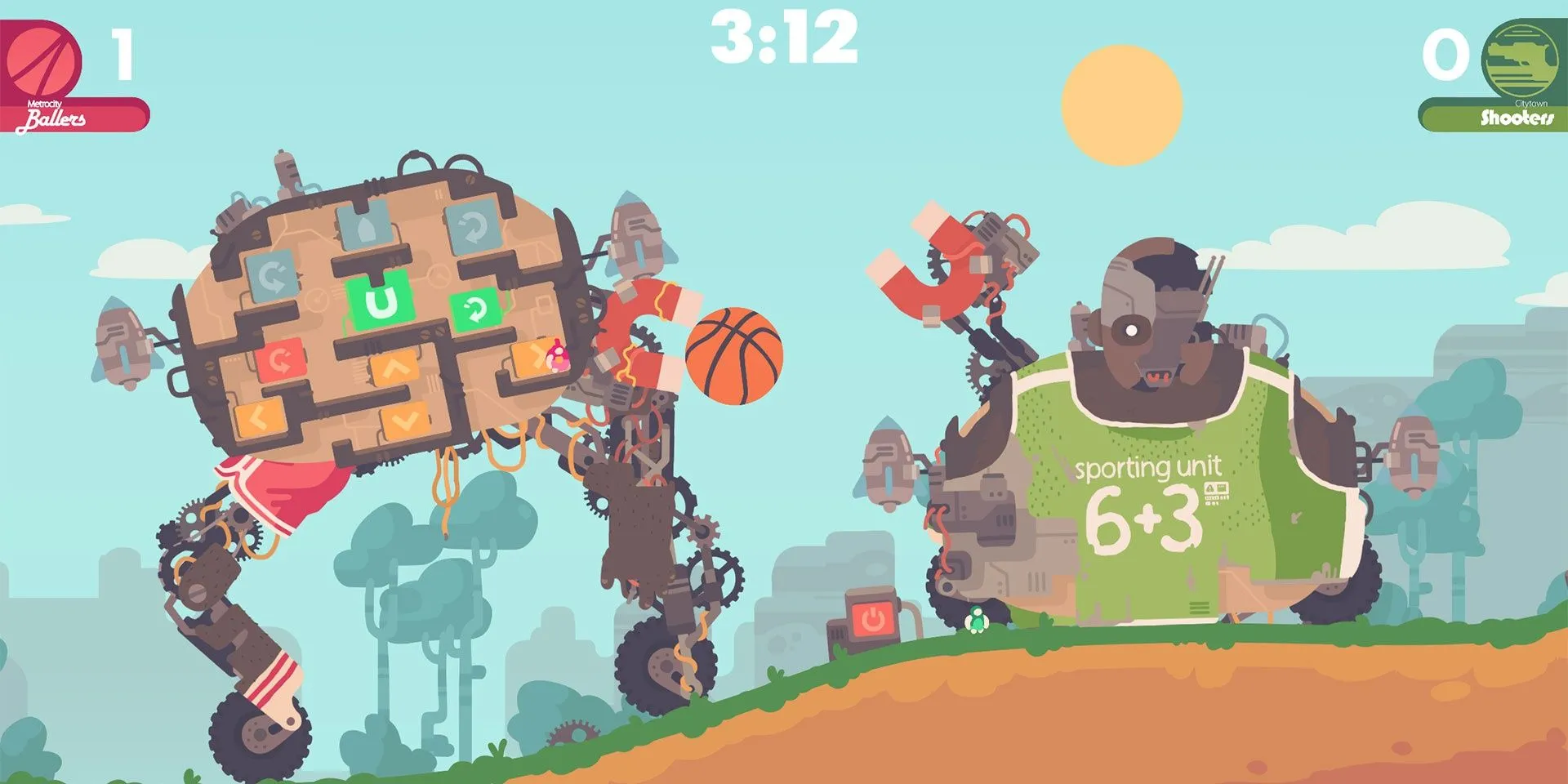 Robot bóng rổ tranh tài trong Regular Human Basketball