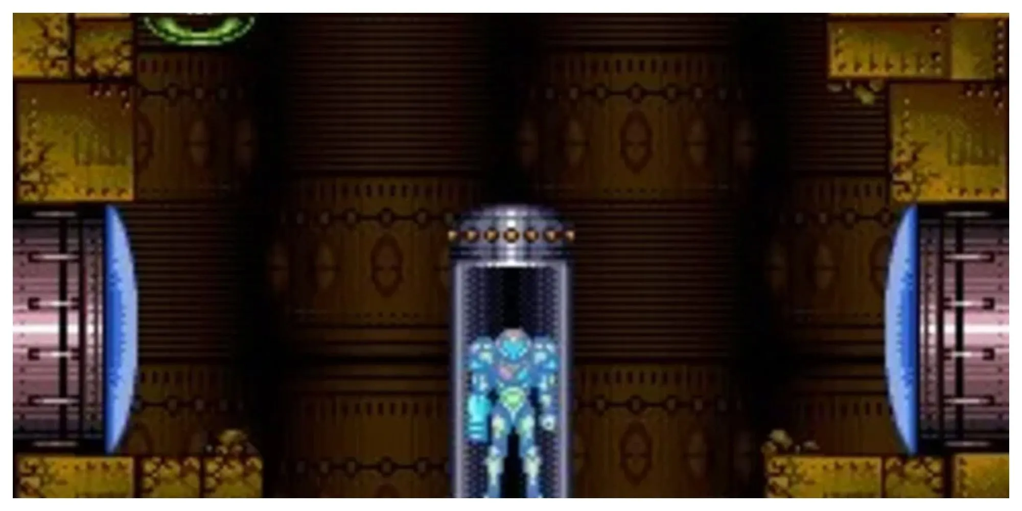 Samus Aran trong Super Metroid khám phá hành tinh Zebes, một tựa game Metroidvania kinh điển với nhạc nền huyền thoại