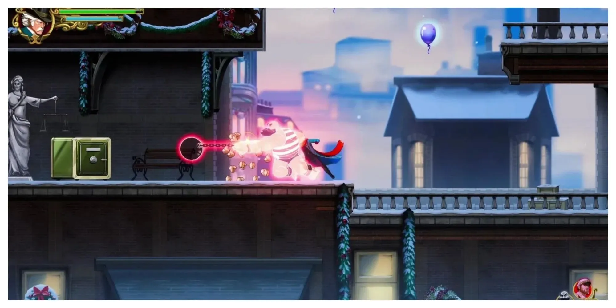 Scrooge và các linh hồn đồng minh trong game Ebenezer and the Invisible World