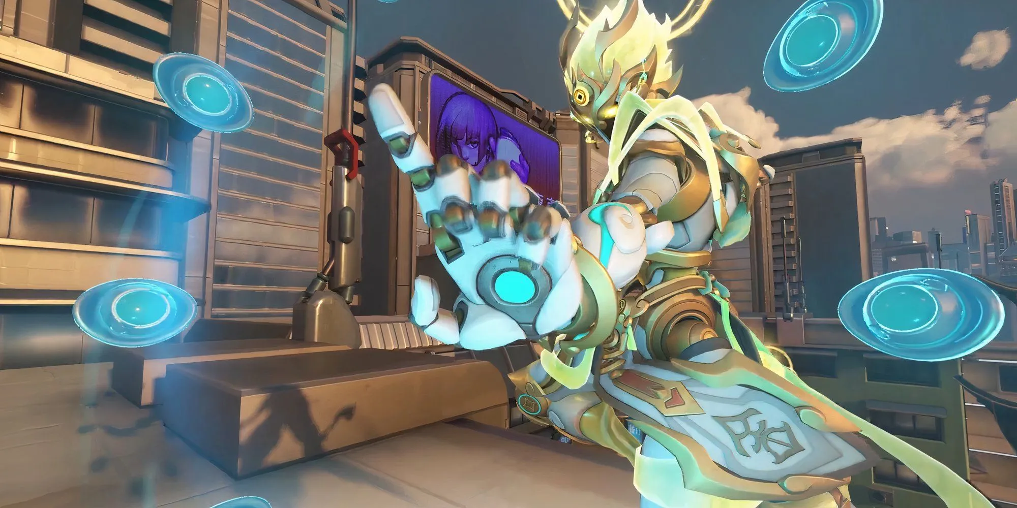 Skin Zenyatta Thần Thoại mới trong Overwatch 2 trên nền tối