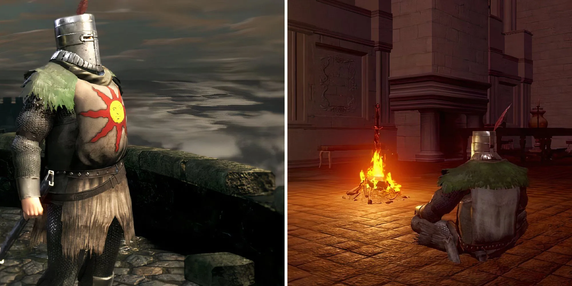 Solaire of Astora, biểu tượng của series Soulsborne, đang giơ tay &quot;Praise the Sun&quot;