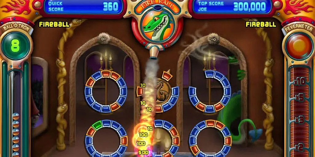Sử dụng quả cầu lửa trong Peggle Deluxe