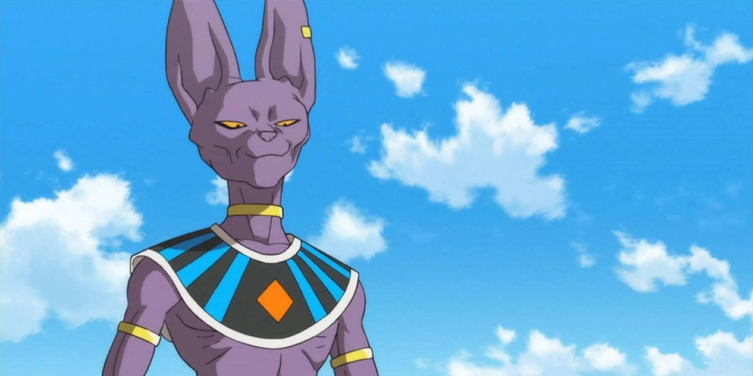 Thần Hủy Diệt Beerus từ Dragon Ball Super đang ăn