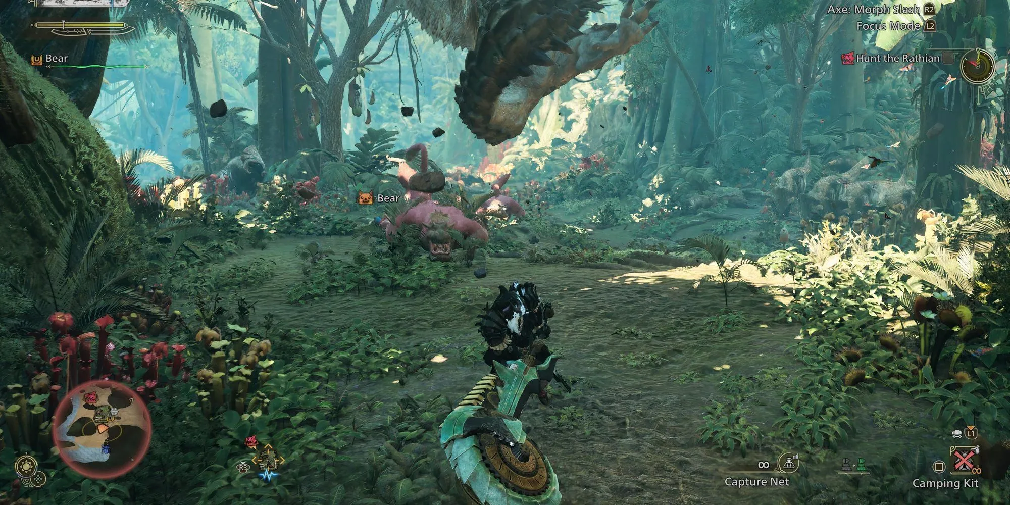 Thợ săn sử dụng Switch Axe điêu luyện trong Monster Hunter Wilds